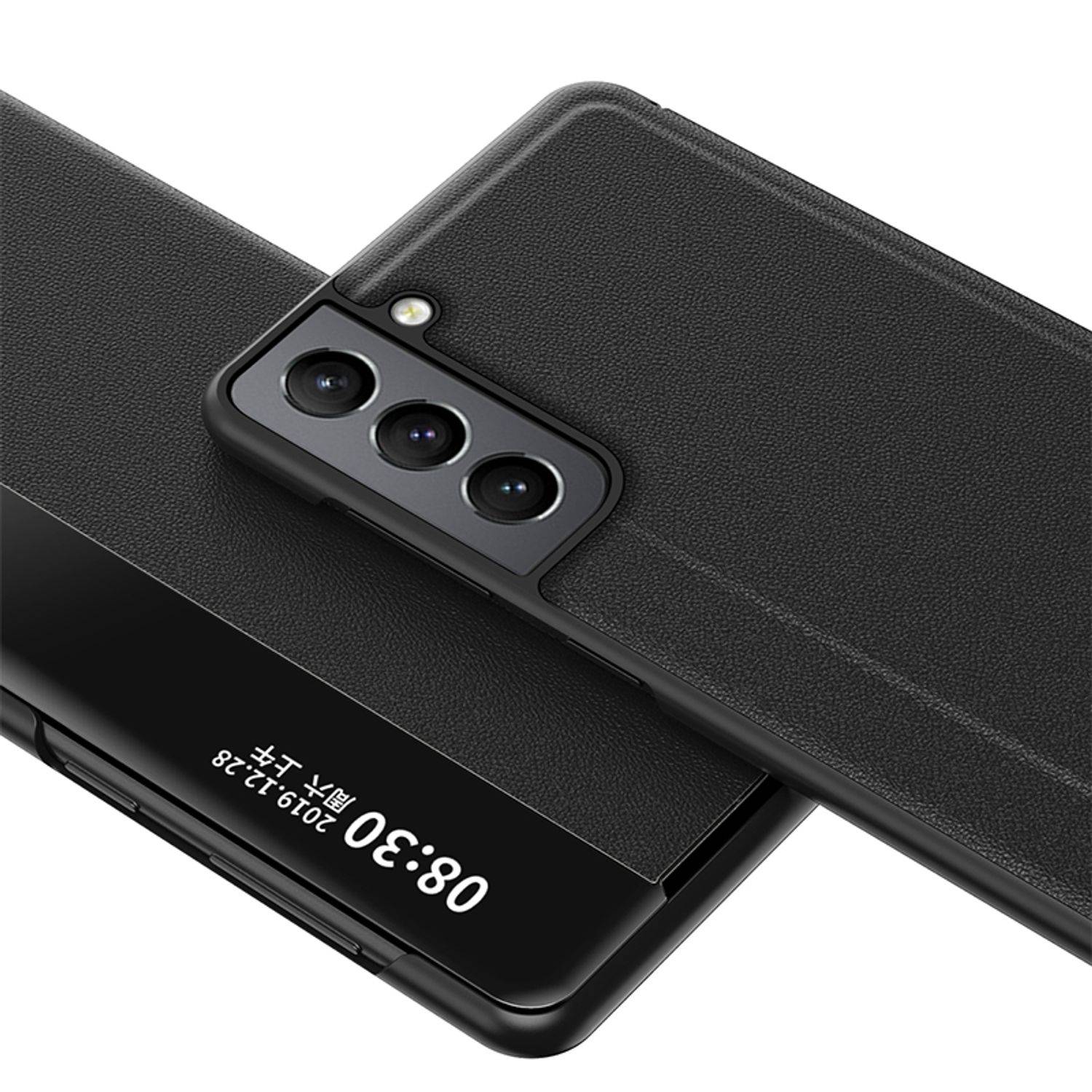 Hülle kompatibel mit Samsung Galaxy S22 5G Kunstleder Handyhülle - Handy Case Rot