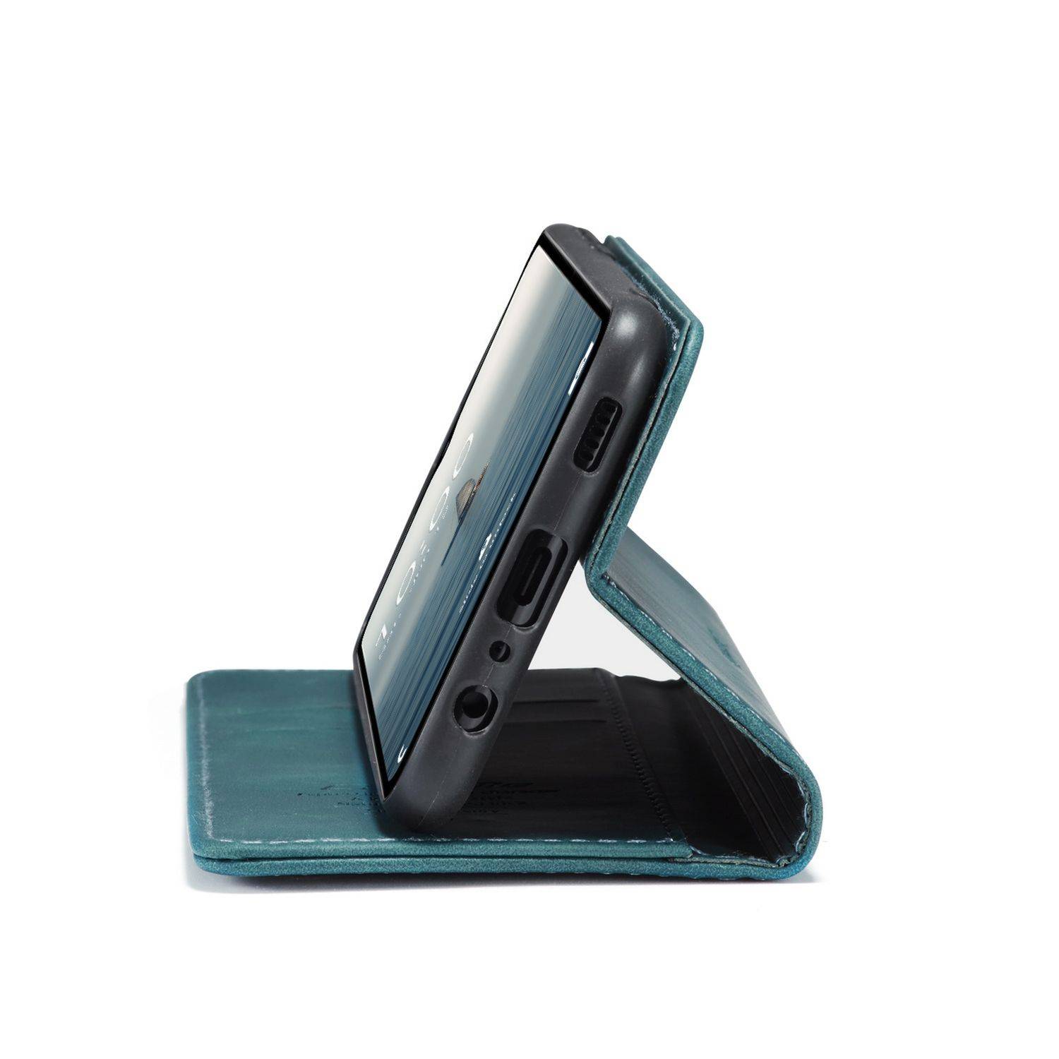 Hülle kompatibel mit Samsung Galaxy A13 5G Kunstleder Handyhülle - Handy Case Blau