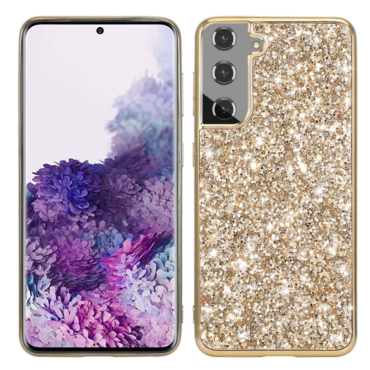 Hülle kompatibel mit Samsung Galaxy S22 Ultra 5G Kunststoff Soft Handyhülle - Handy Case Gold