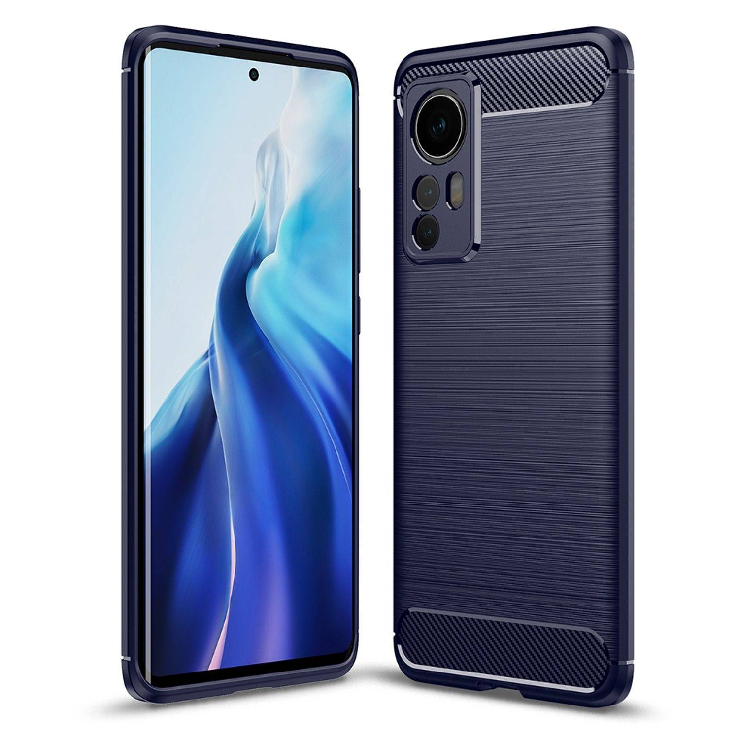 Hülle kompatibel mit Xiaomi 12 / 12X Kunststoff Soft Handyhülle - Handy Case Blau