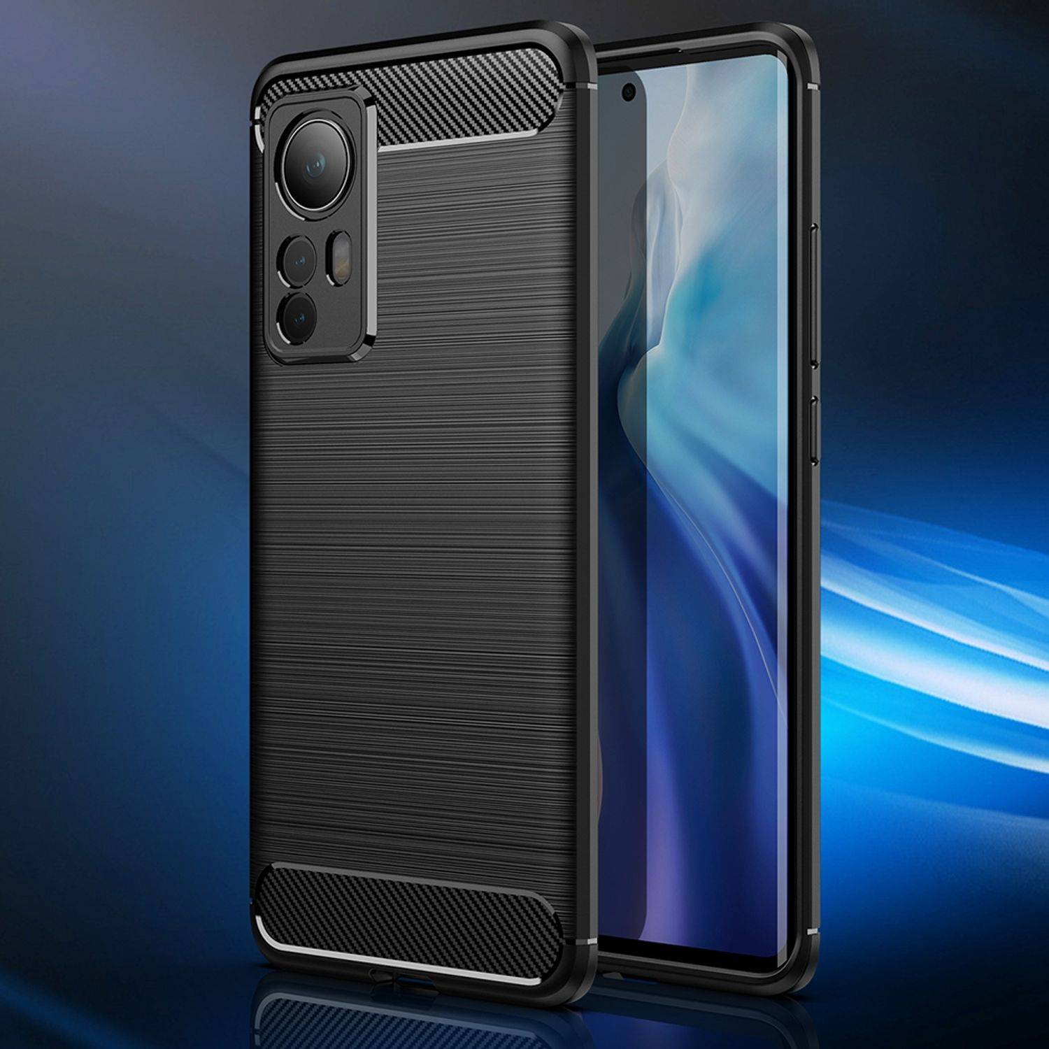 Hülle kompatibel mit Xiaomi 12 / 12X Kunststoff Soft Handyhülle - Handy Case Blau