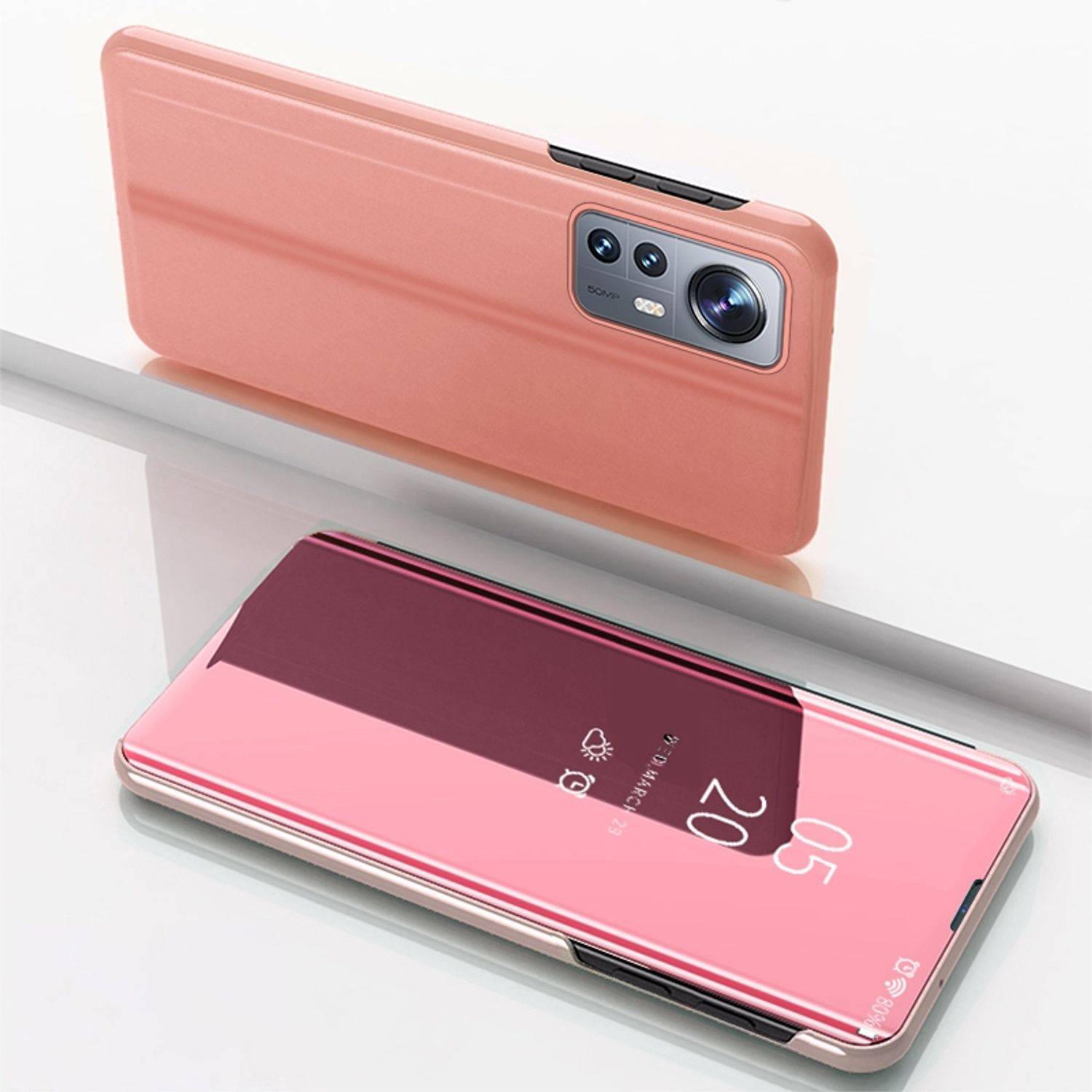 Hülle kompatibel mit Xiaomi 12 / 12X Kunststoff Full Cover Handyhülle - Case Rose Gold