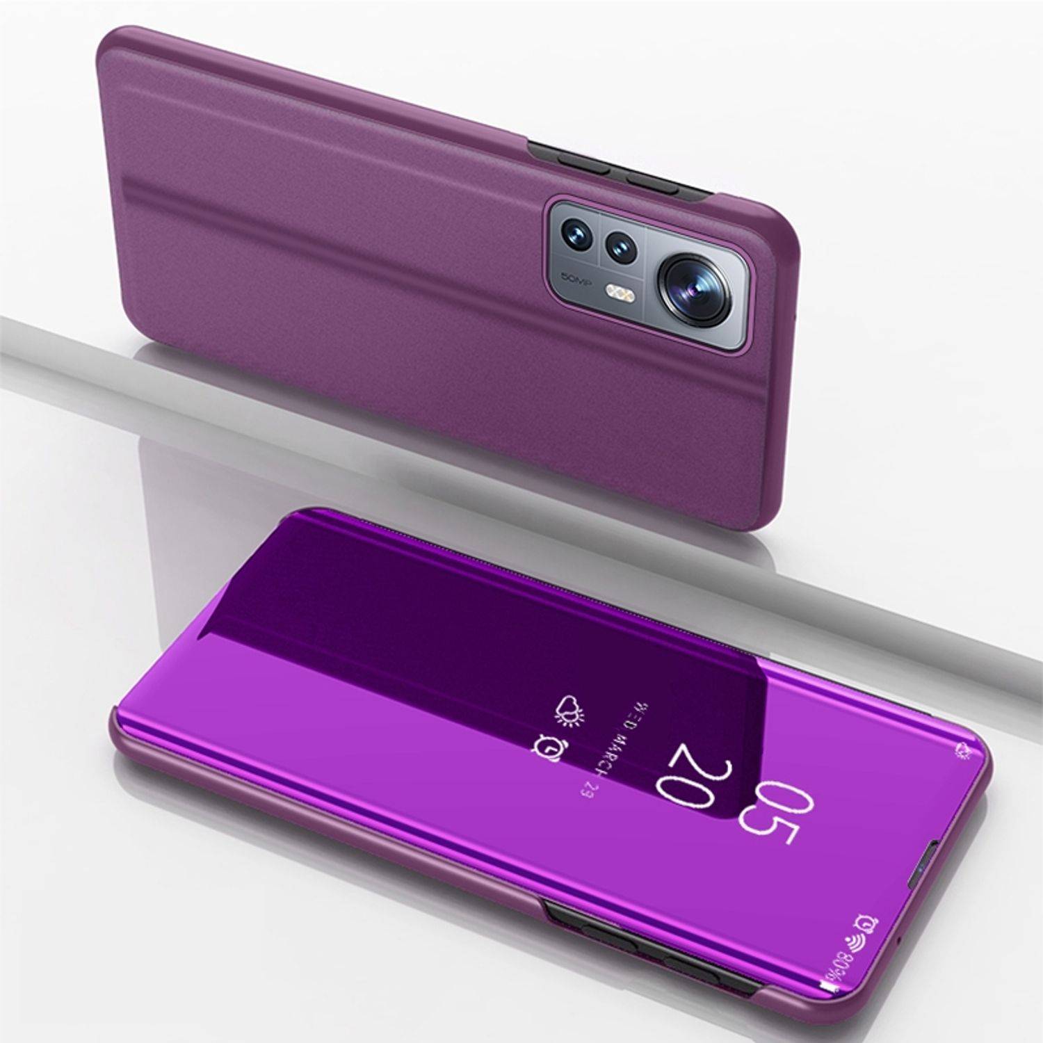 Hülle kompatibel mit Xiaomi 12 / 12X Kunststoff Full Cover Handyhülle - Case Violett
