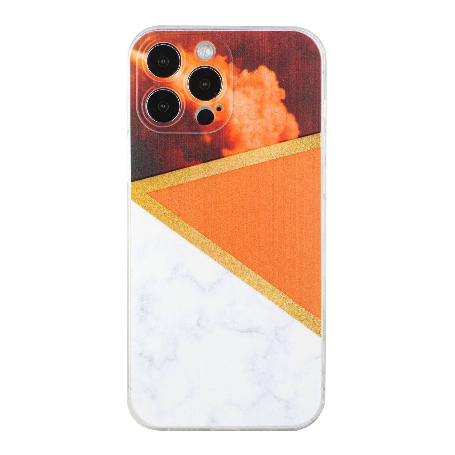 Hülle kompatibel mit Apple iPhone 12 Pro Max Kunststoff Soft Handyhülle - Handy Case Orange