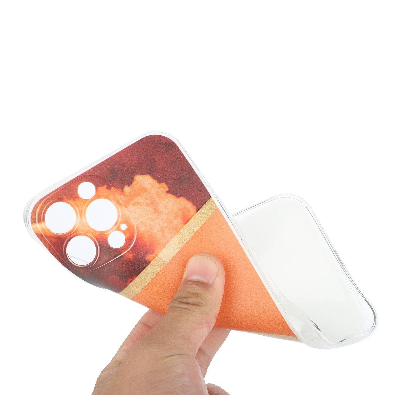 Hülle kompatibel mit Apple iPhone 12 Pro Max Kunststoff Soft Handyhülle - Handy Case Orange