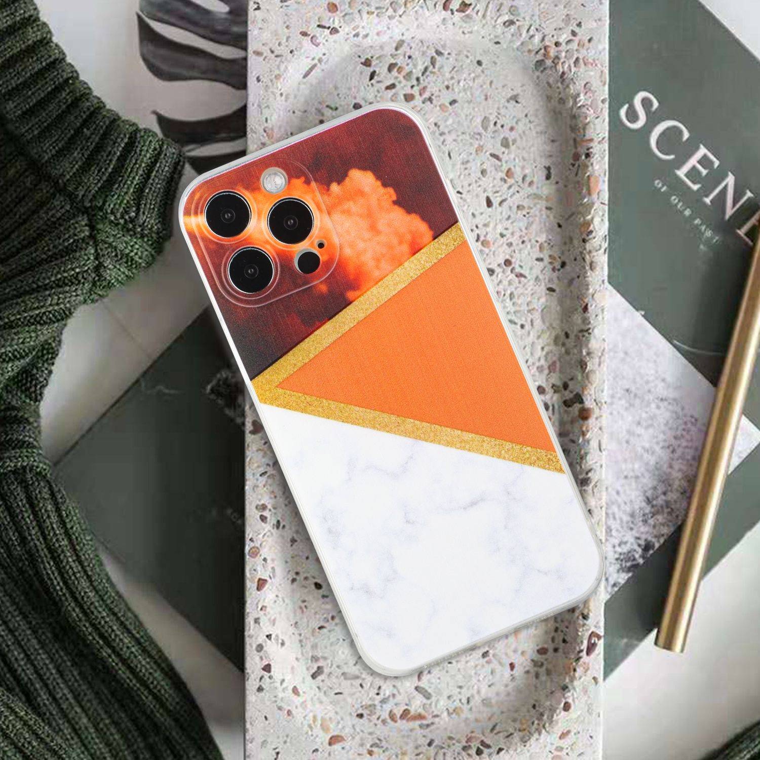 Hülle kompatibel mit Apple iPhone 12 Pro Max Kunststoff Soft Handyhülle - Handy Case Orange