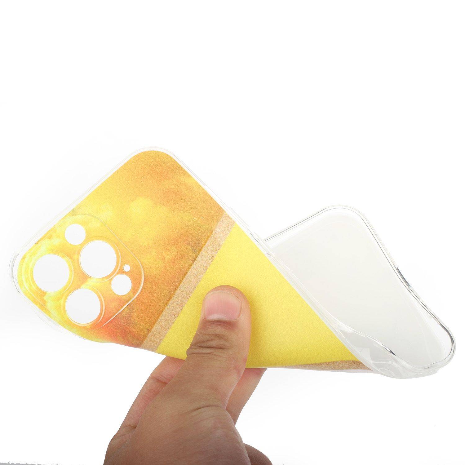 Hülle kompatibel mit Apple iPhone 13 Pro Kunststoff Soft Handyhülle - Handy Case Gelb