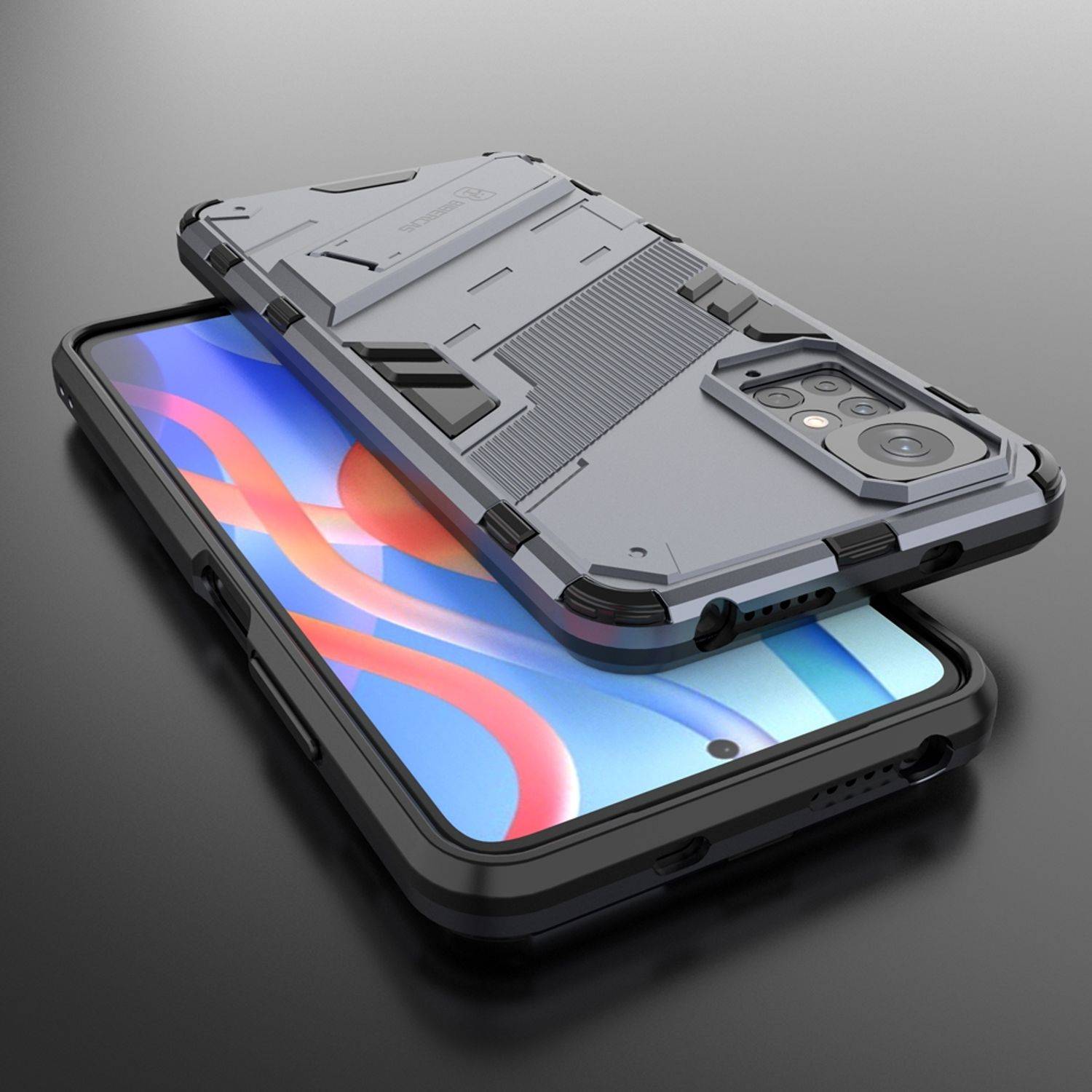 Hülle kompatibel mit Xiaomi Redmi Note 11 / Note 11S Global Kunststoff Soft Handyhülle - Handy Case Grau