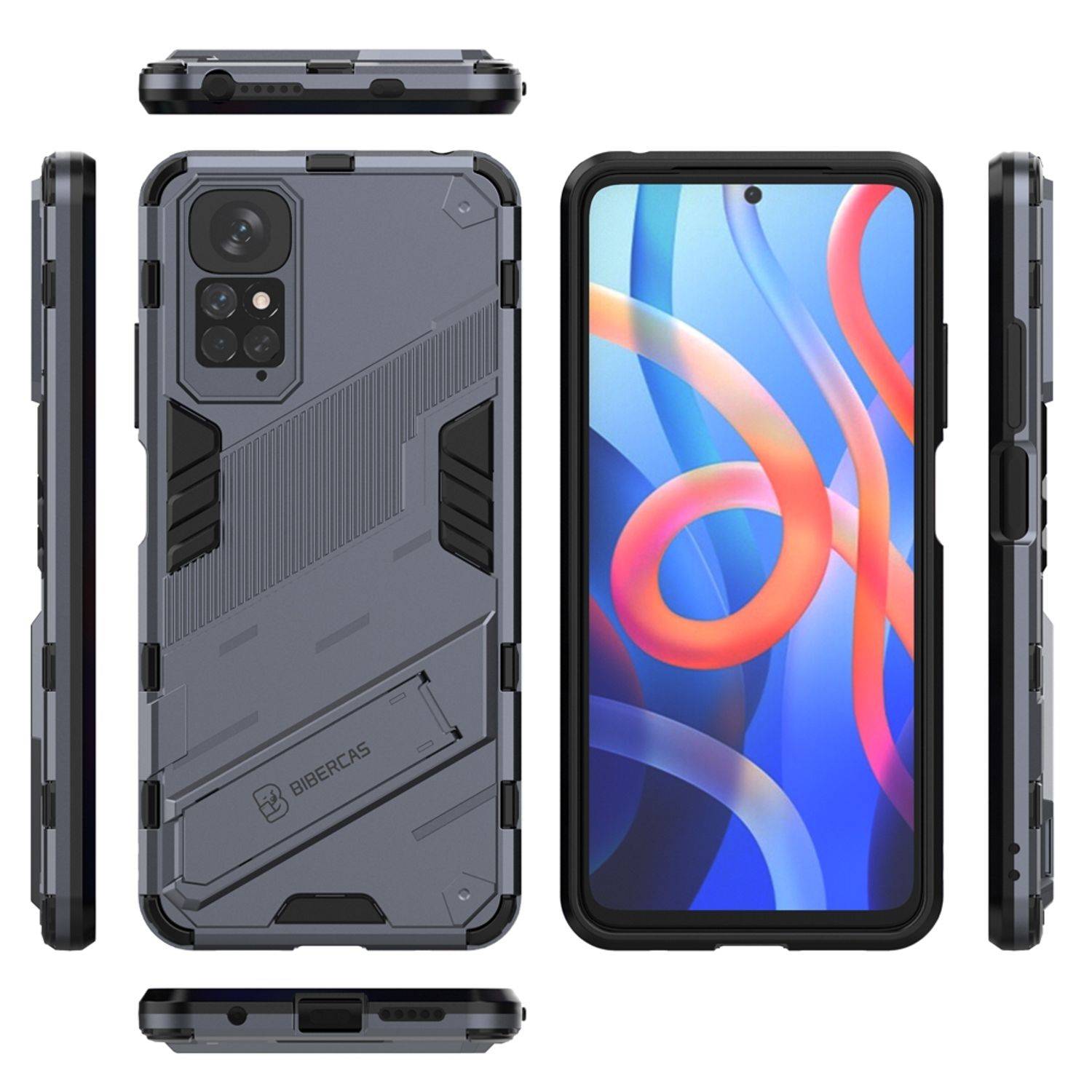 Hülle kompatibel mit Xiaomi Redmi Note 11 / Note 11S Global Kunststoff Soft Handyhülle - Handy Case Grau