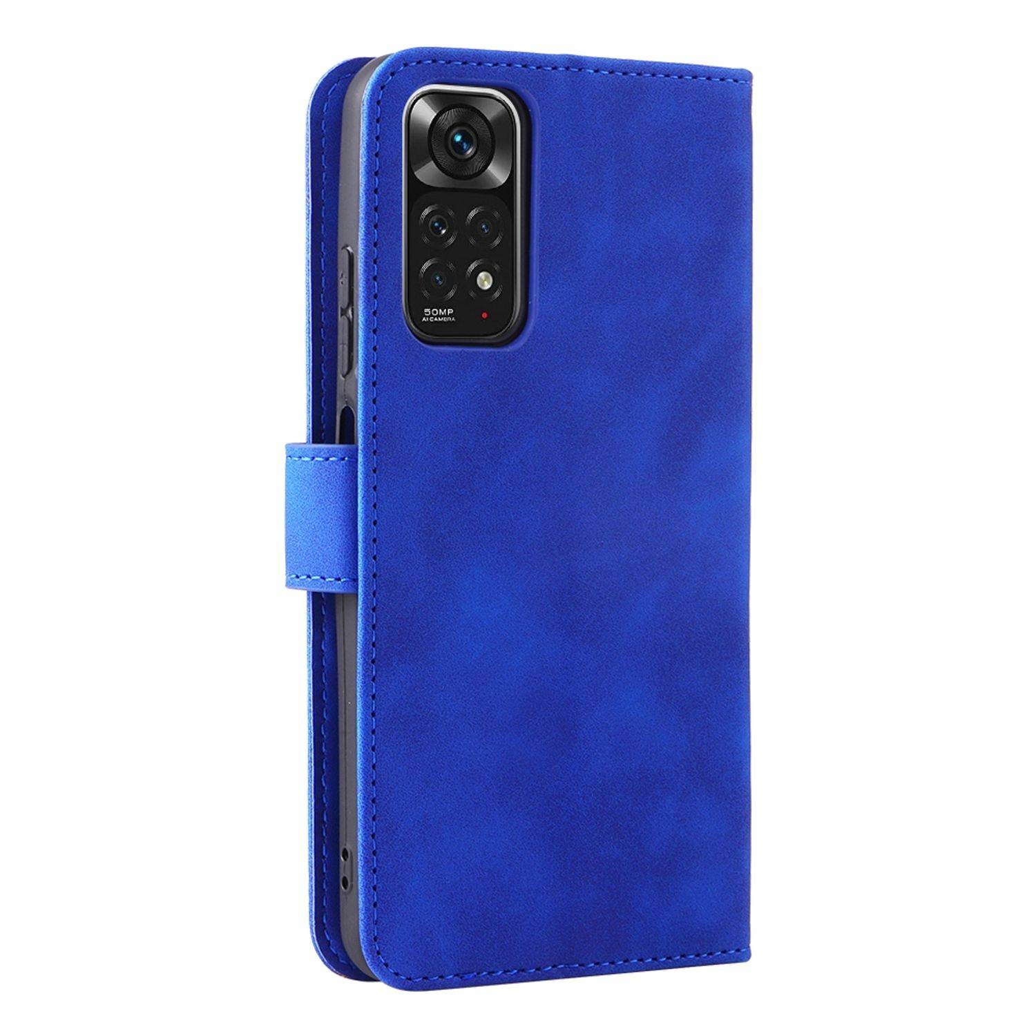 Hülle kompatibel mit Xiaomi Redmi Note 11 / Note 11S Global Kunstleder Handyhülle - Handy Case Blau