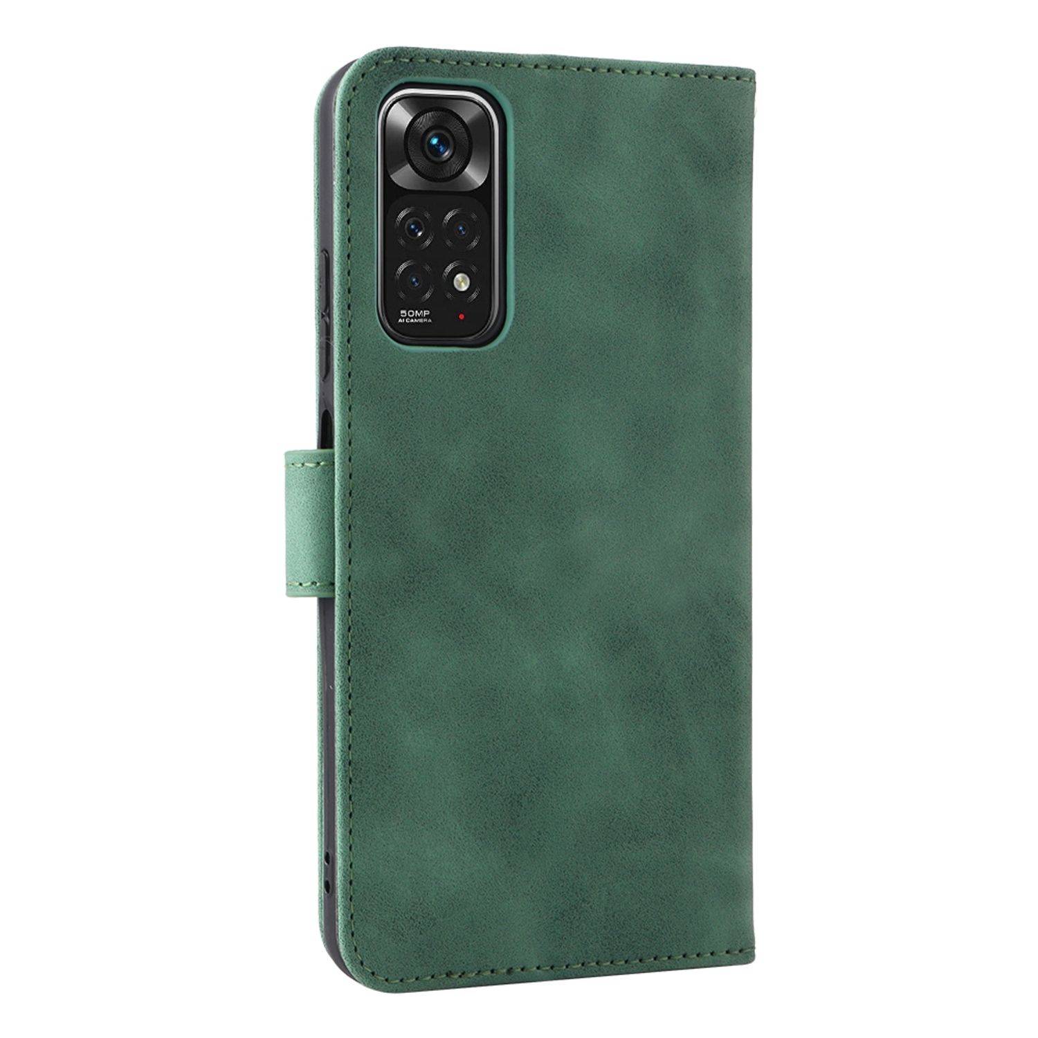Hülle kompatibel mit Xiaomi Redmi Note 11 / Note 11S Global Kunstleder Handyhülle - Handy Case Grün