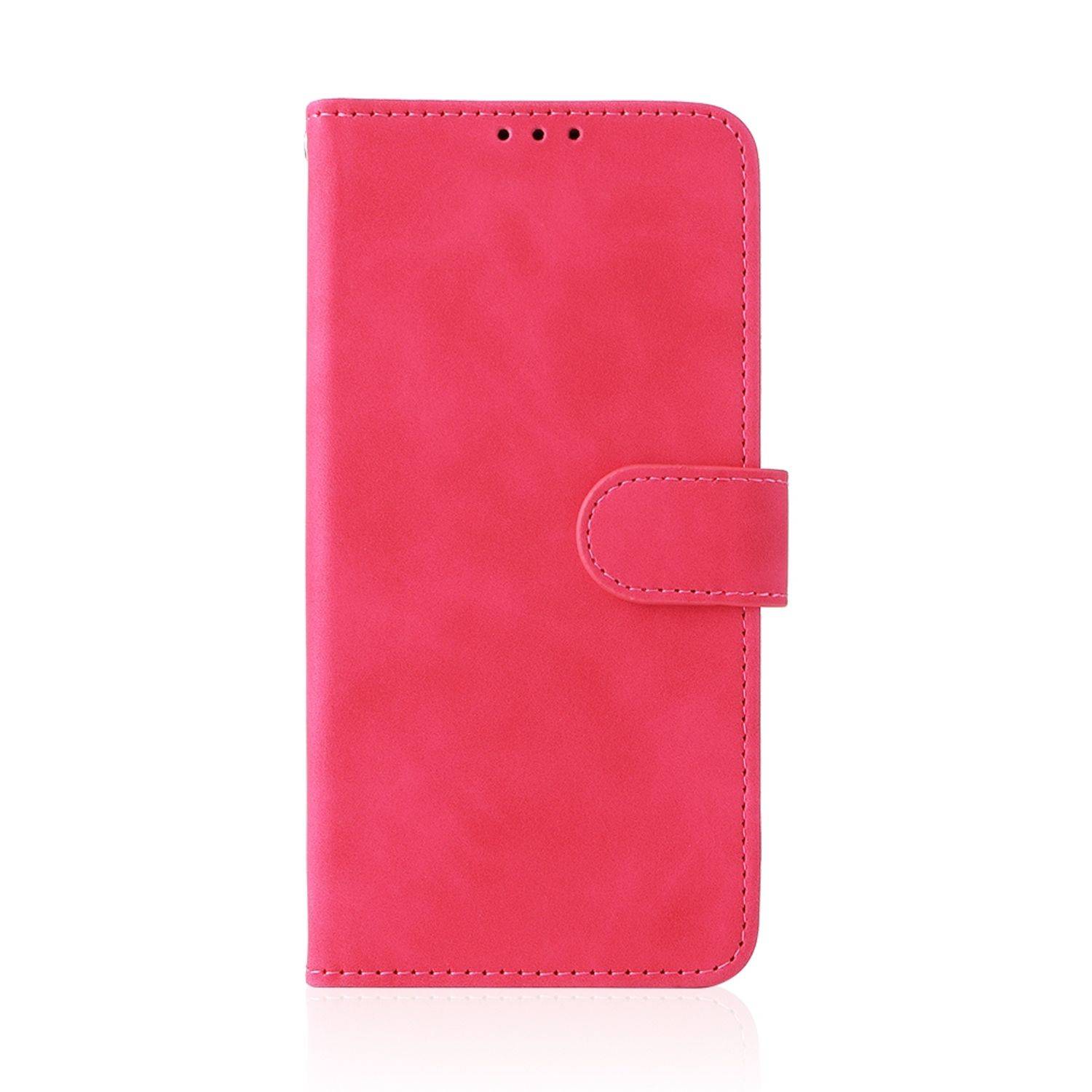 Hülle kompatibel mit Xiaomi Redmi Note 11 / Note 11S Global Kunstleder Handyhülle - Handy Case Rosa Rot