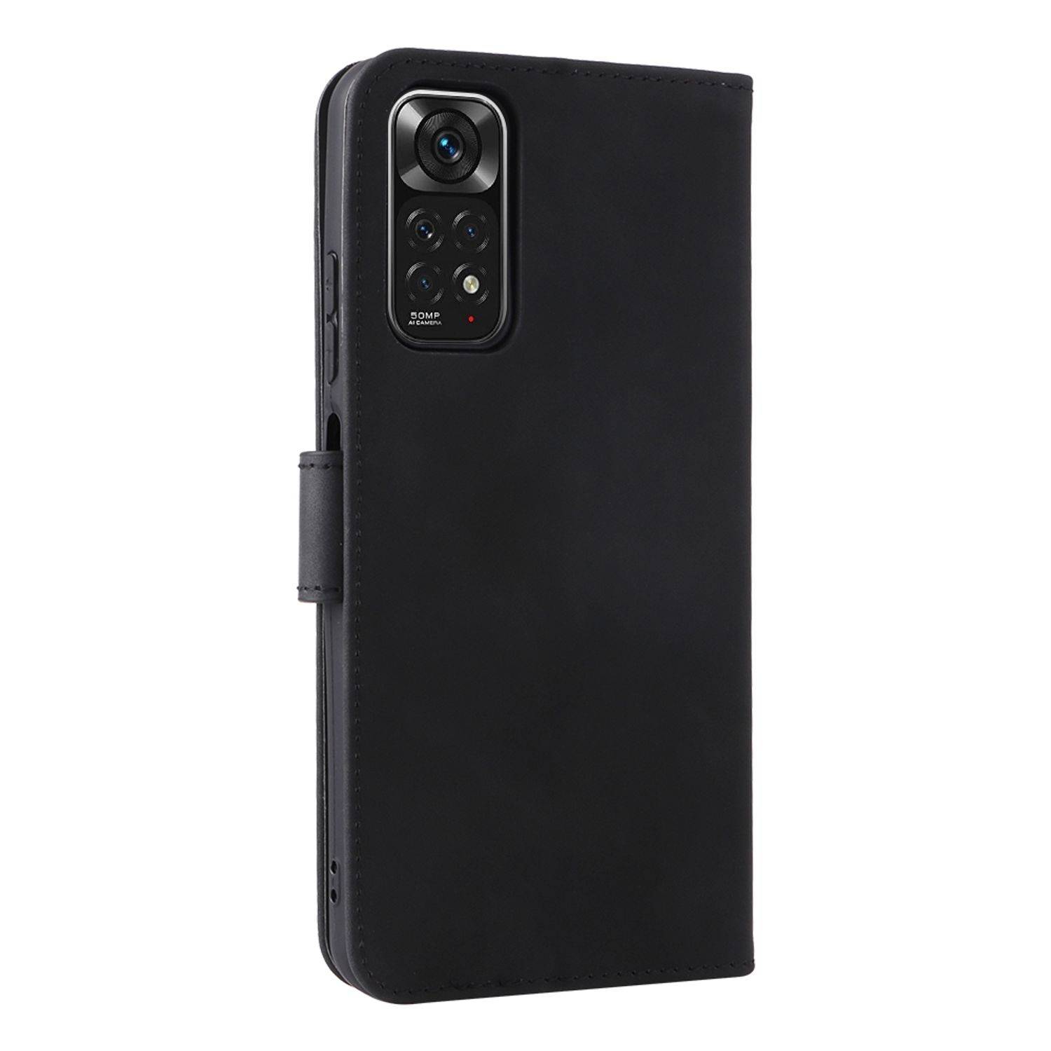Hülle kompatibel mit Xiaomi Redmi Note 11 / Note 11S Global Kunstleder Handyhülle - Handy Case Schwarz