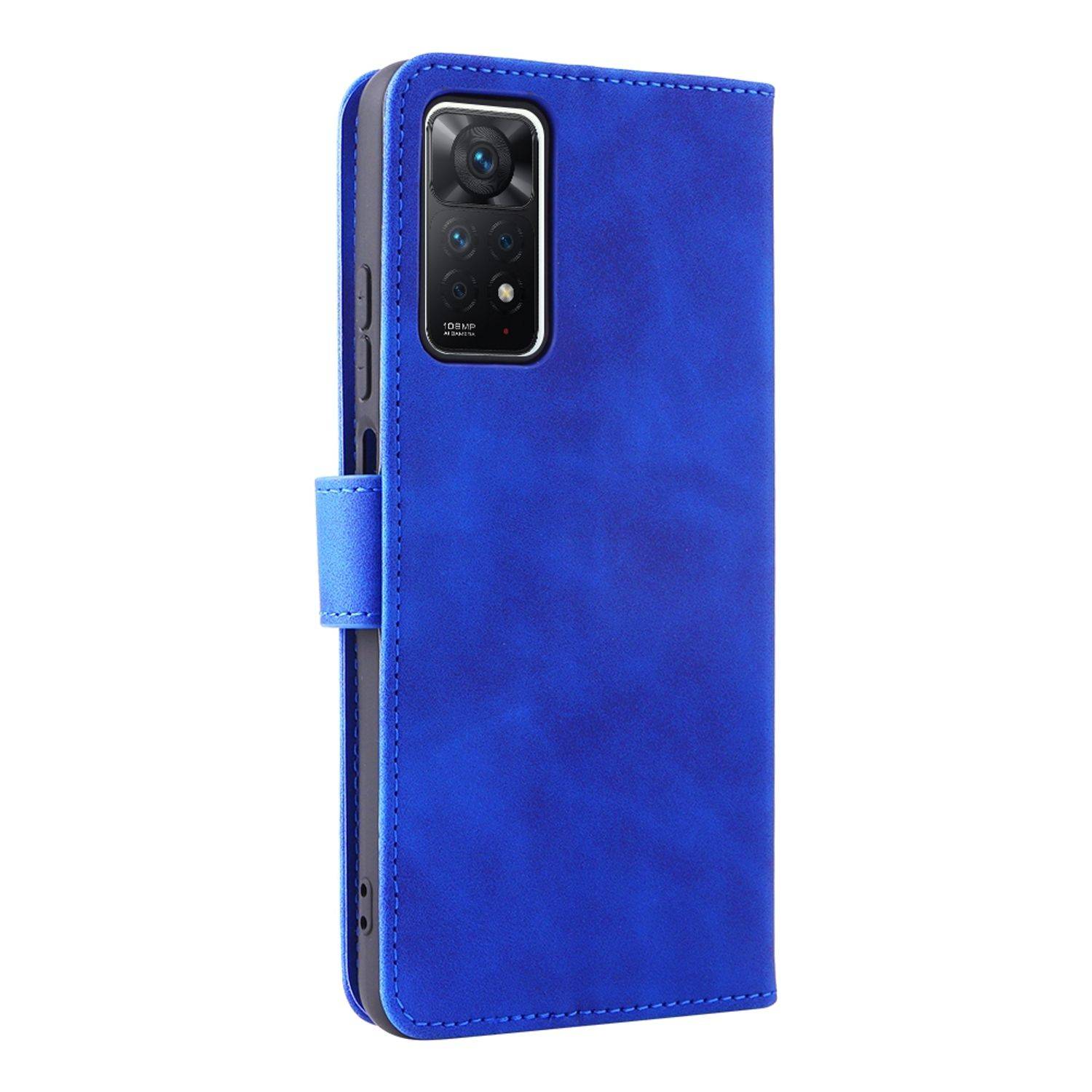 Hülle kompatibel mit Xiaomi Redmi Note 11 Pro / Note 11 Pro+ 5G Kunstleder Handyhülle - Handy Case Blau
