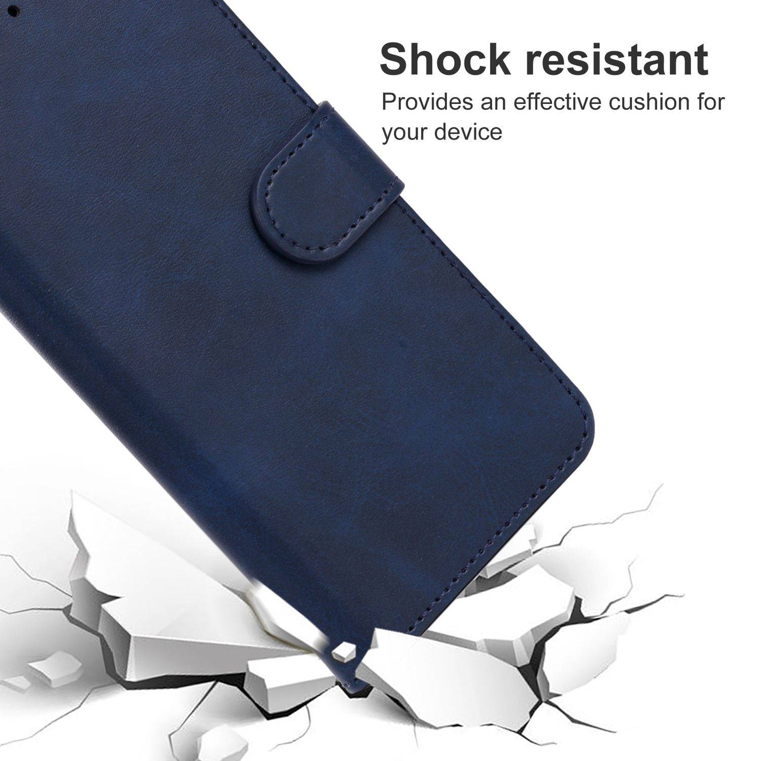 Hülle kompatibel mit Nokia G21 / G11 Kunstleder Handyhülle - Handy Case Blau