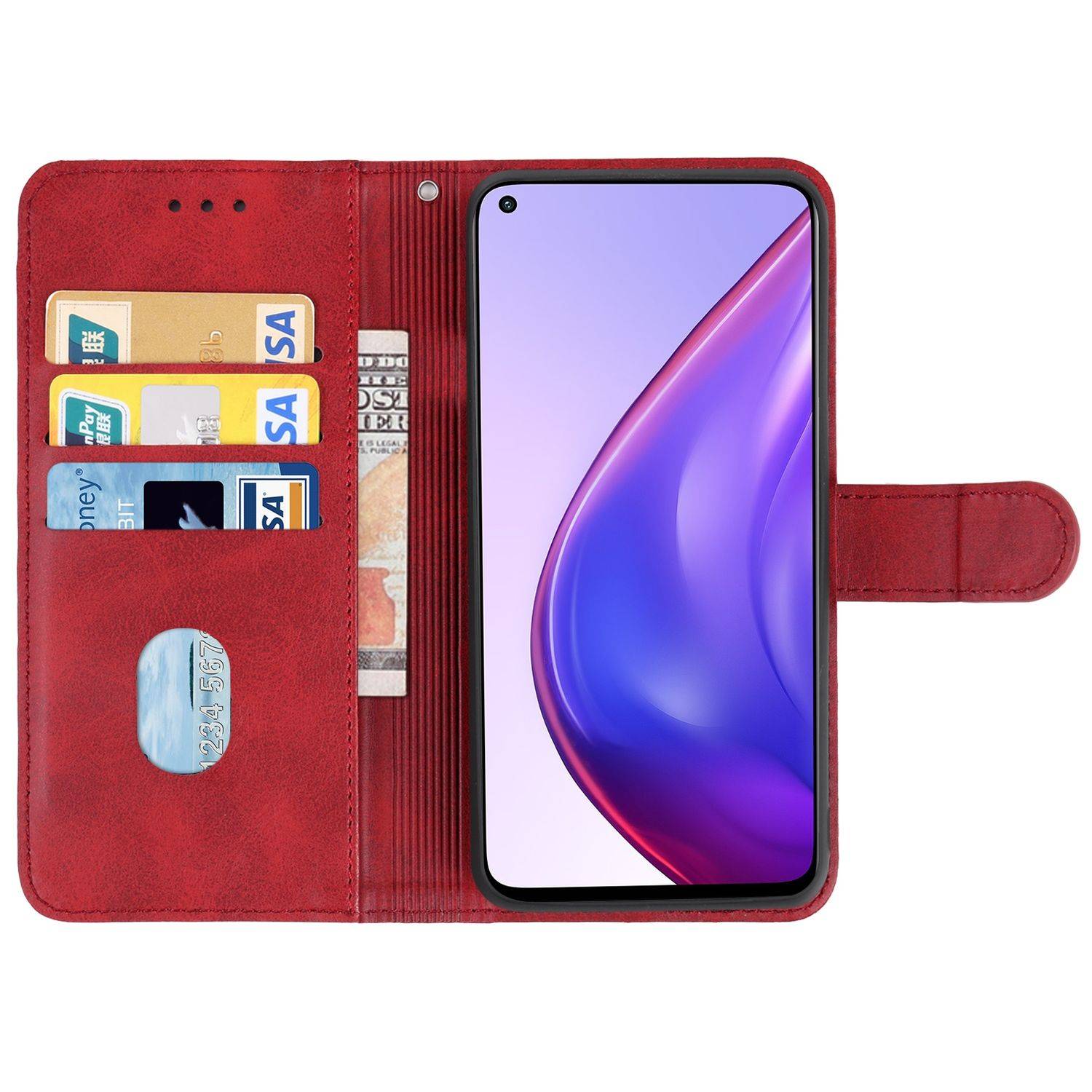 Hülle kompatibel mit Xiaomi Mi 10T Pro / Mi 10T 5G Kunstleder Handyhülle - Handy Case Rot