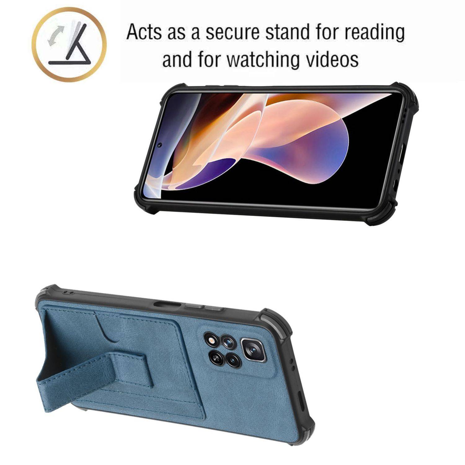 Hülle kompatibel mit Xiaomi Redmi Note 11 Pro / Note 11 Pro+ 5G Kunststoff Soft Handyhülle - Handy Case Blau
