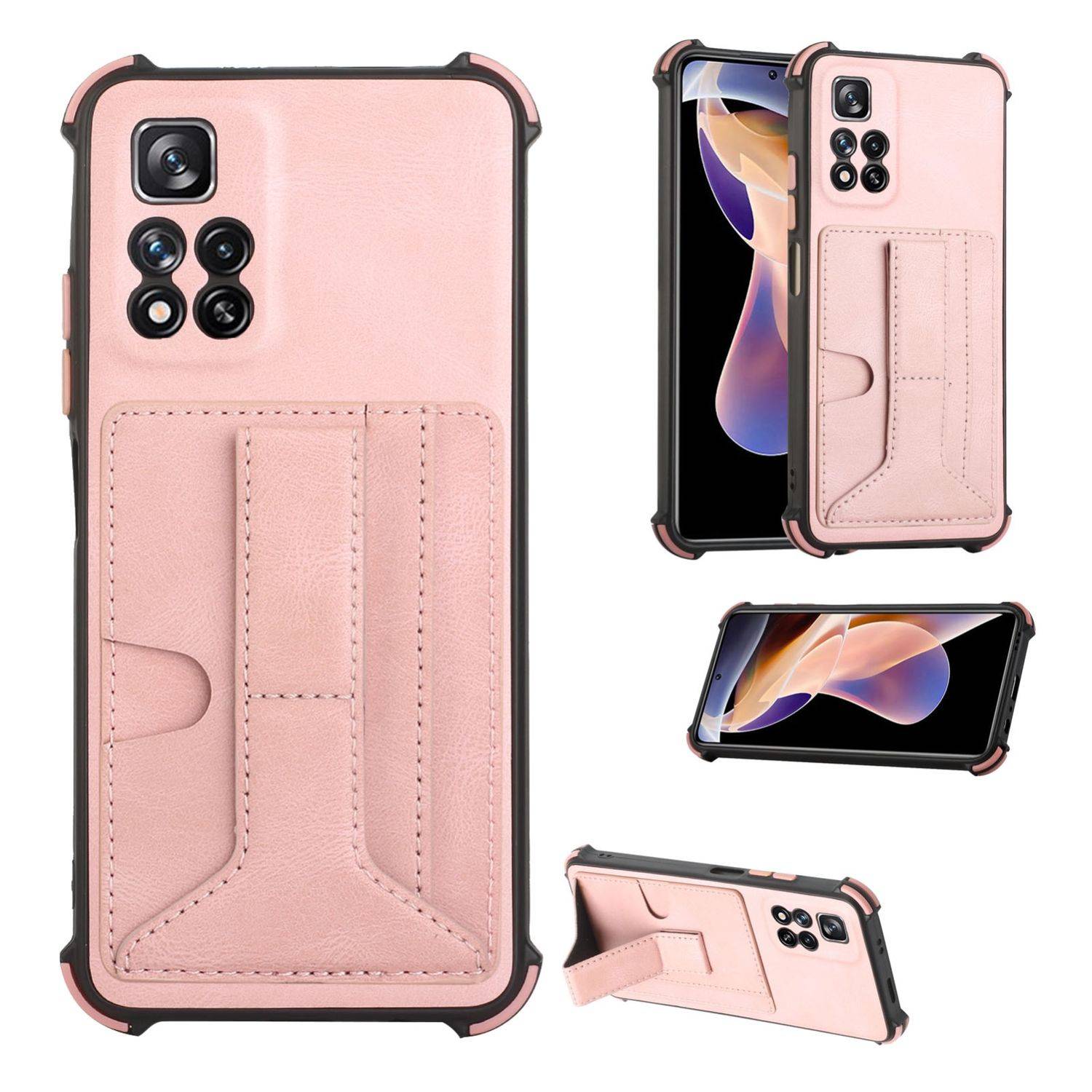 Hülle kompatibel mit Xiaomi Redmi Note 11 Pro / Note 11 Pro+ 5G Kunststoff Soft Handyhülle - Handy Case Rosengold