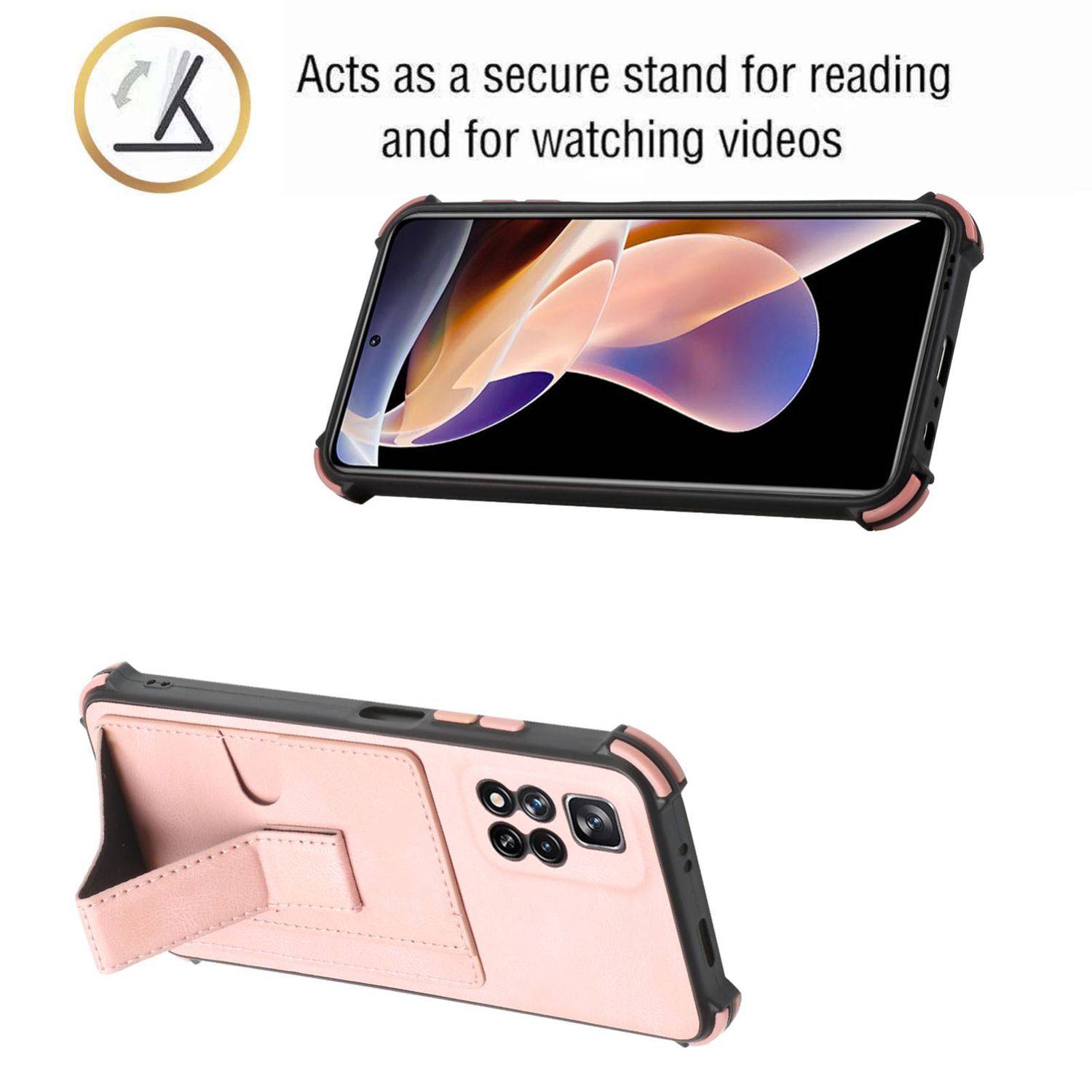 Hülle kompatibel mit Xiaomi Redmi Note 11 Pro / Note 11 Pro+ 5G Kunststoff Soft Handyhülle - Handy Case Rosengold