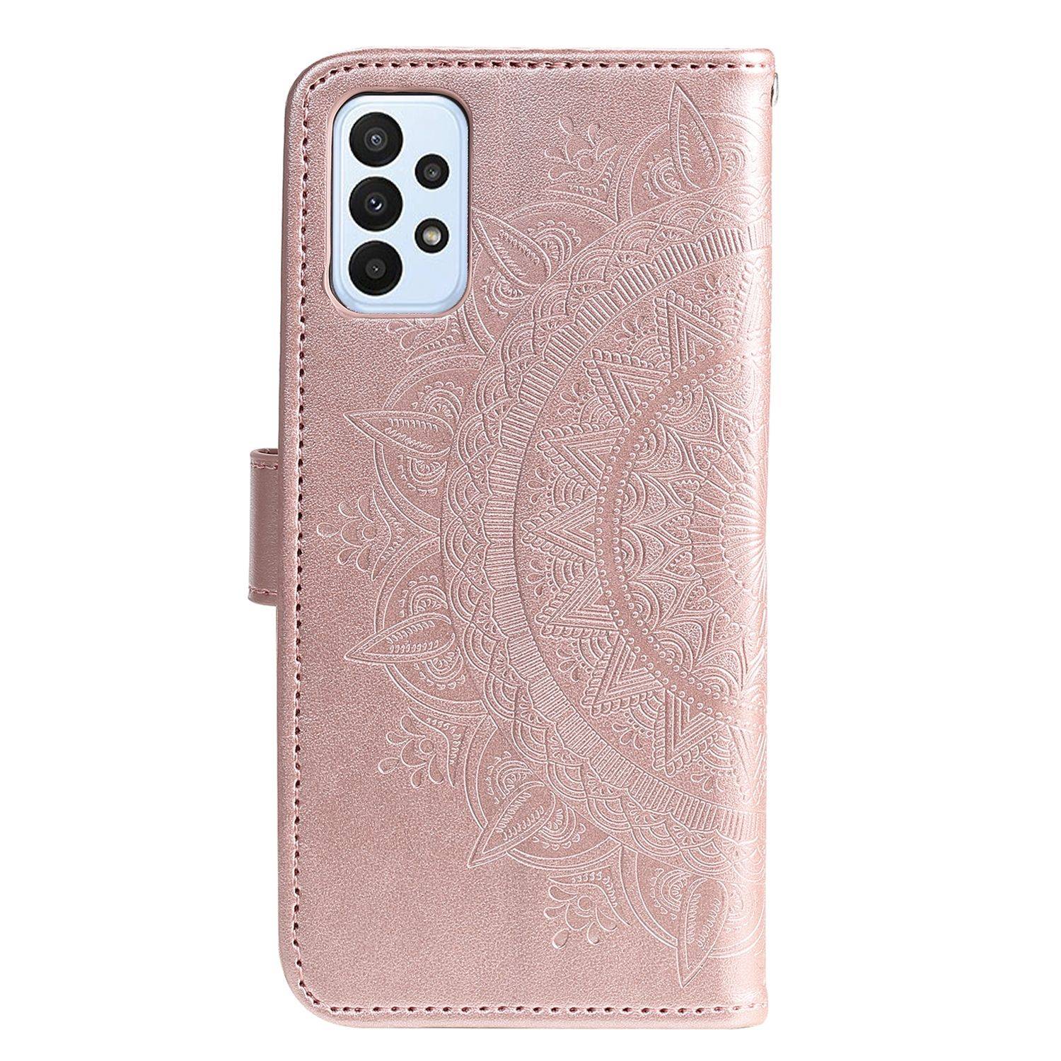 Hülle kompatibel mit Samsung Galaxy A23 Kunstleder Handyhülle - Handy Case Rosengold
