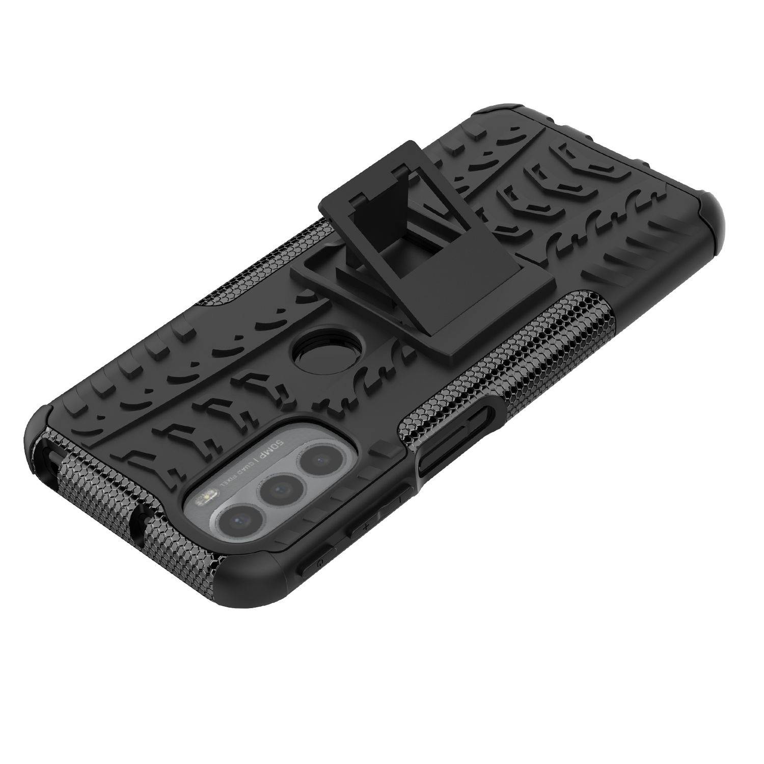 Hülle kompatibel mit Motorola Moto G31 / G41 Kunststoff Soft Handyhülle - Handy Case Schwarz
