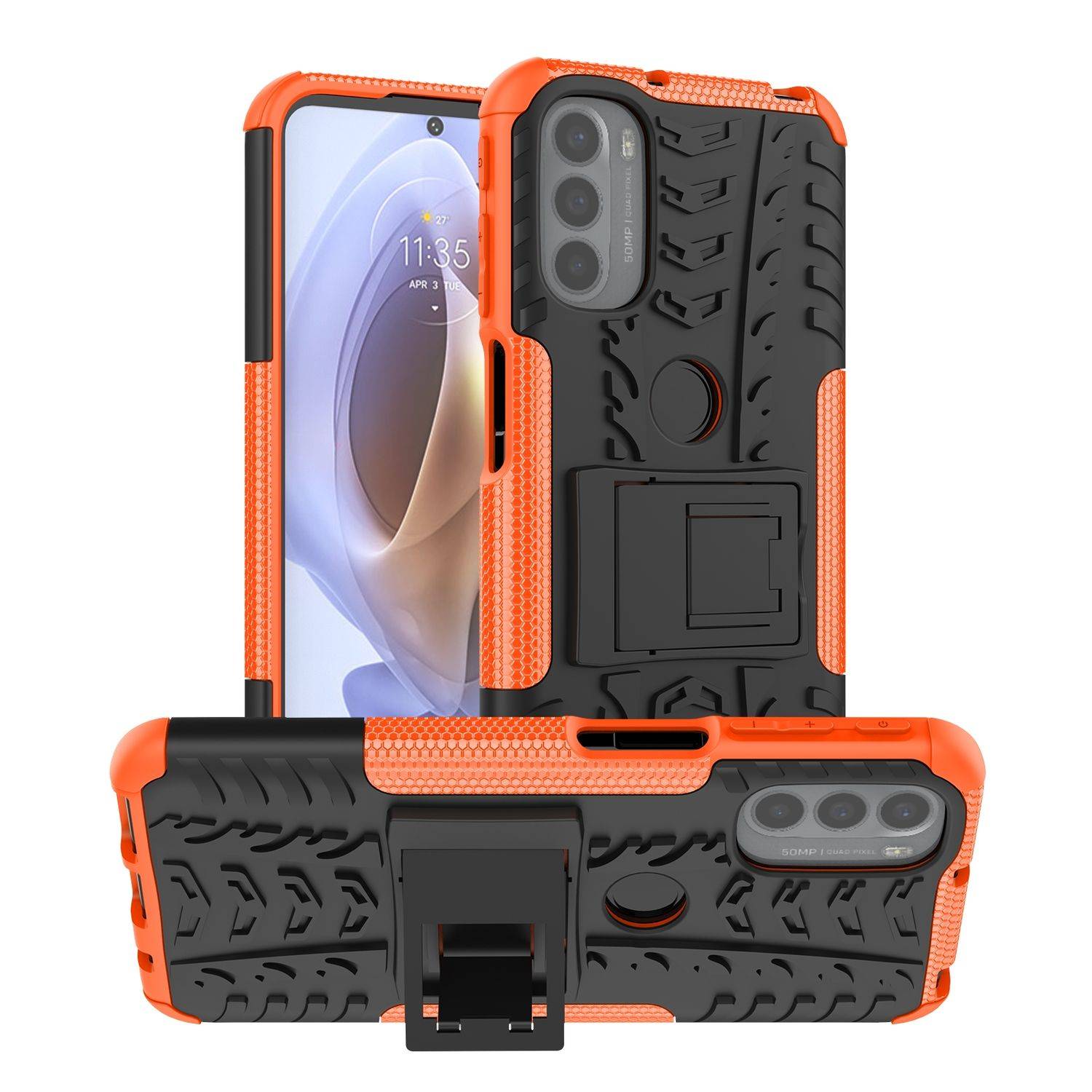Hülle kompatibel mit Motorola Moto G31 / G41 Kunststoff Soft Handyhülle - Handy Case Orange