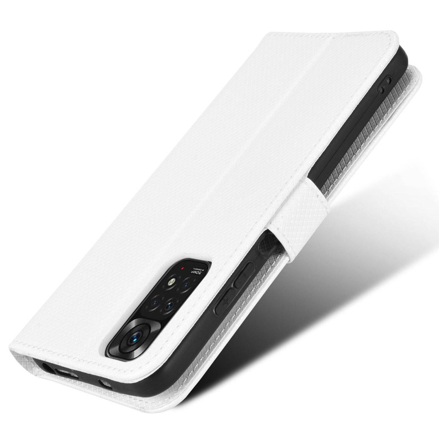 Hülle kompatibel mit Xiaomi Redmi Note 11 / Note 11S Global Kunstleder Handyhülle - Handy Case Weiß