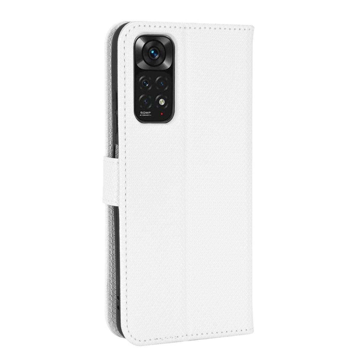 Hülle kompatibel mit Xiaomi Redmi Note 11 / Note 11S Global Kunstleder Handyhülle - Handy Case Weiß
