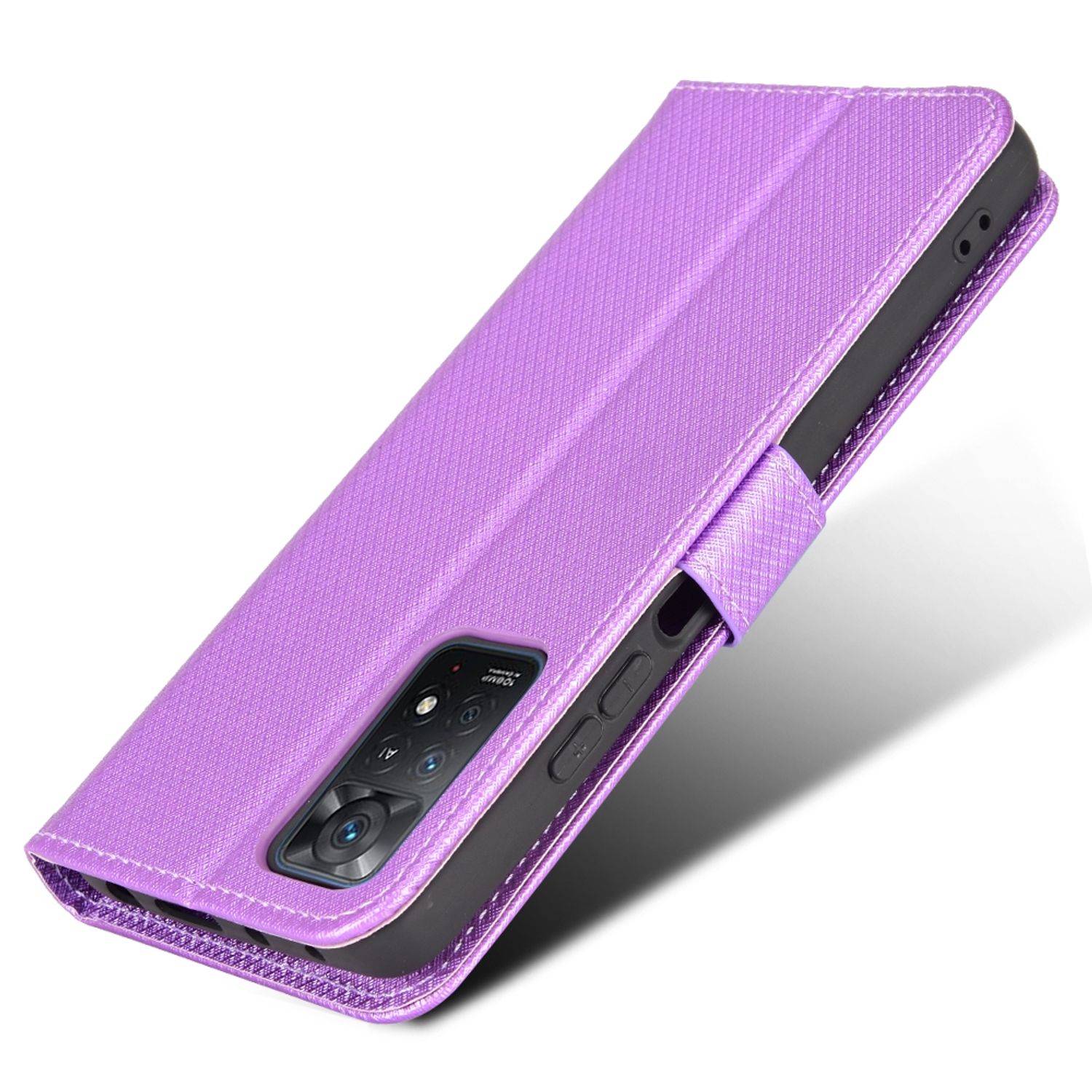 Hülle kompatibel mit Xiaomi Redmi Note 11 Pro / Note 11 Pro+ 5G Kunstleder Handyhülle - Handy Case Lila