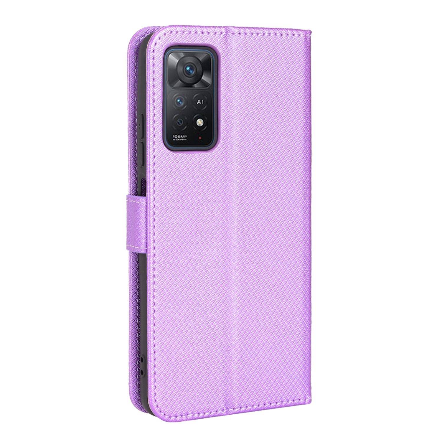 Hülle kompatibel mit Xiaomi Redmi Note 11 Pro / Note 11 Pro+ 5G Kunstleder Handyhülle - Handy Case Lila