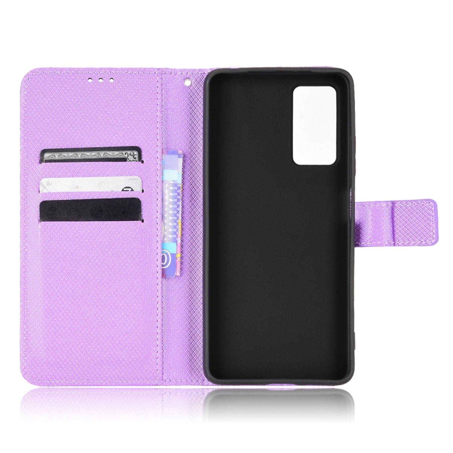 Hülle kompatibel mit Xiaomi Redmi Note 11 Pro / Note 11 Pro+ 5G Kunstleder Handyhülle - Handy Case Lila