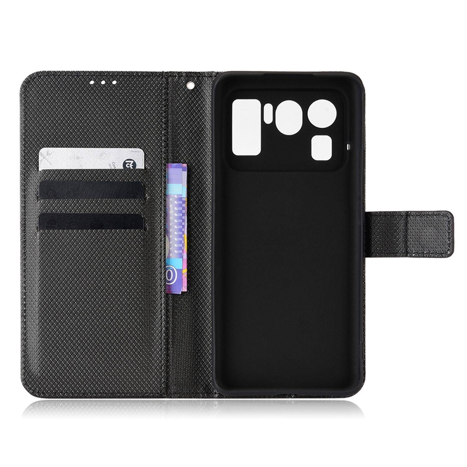 Hülle kompatibel mit Xiaomi Mi 11 Ultra Kunstleder Handyhülle - Handy Case Schwarz