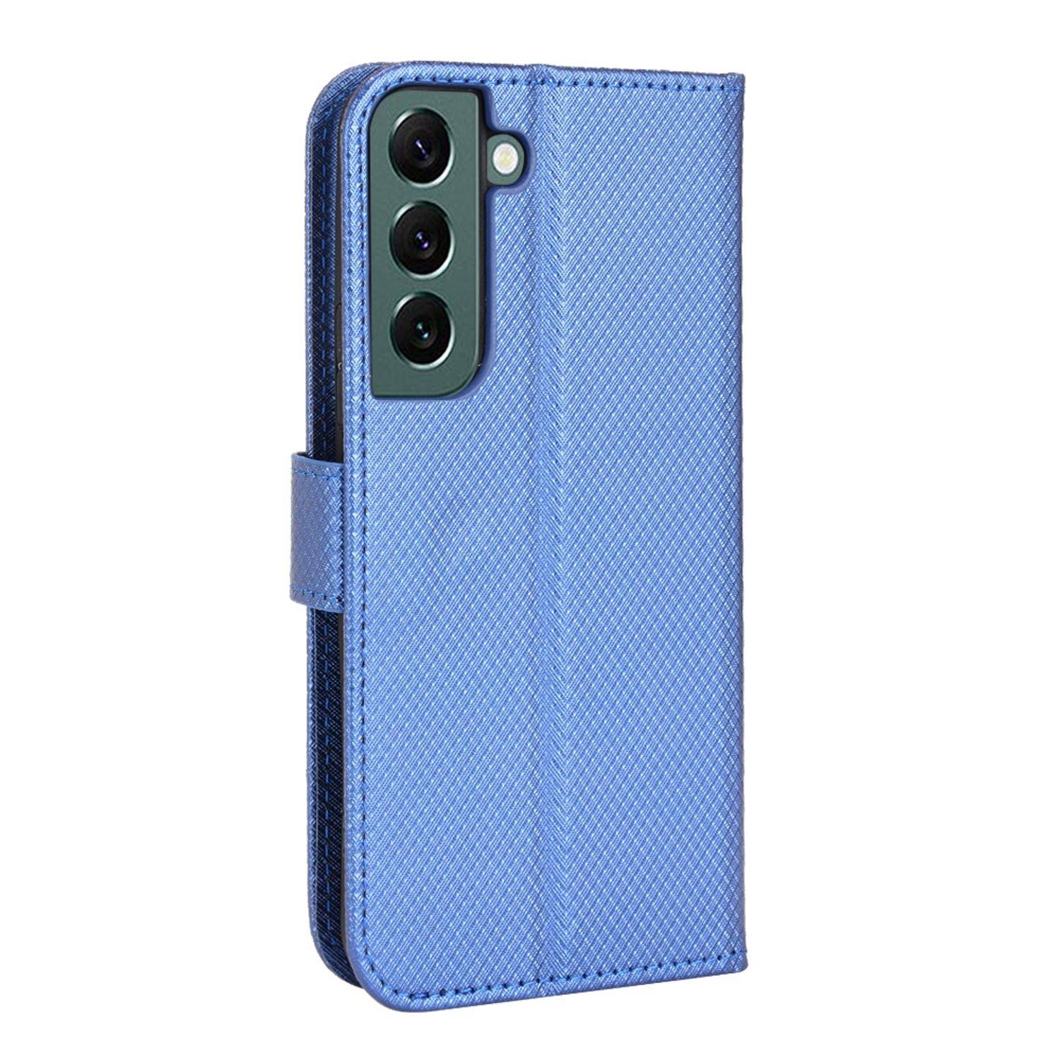 Hülle kompatibel mit Samsung Galaxy S22 5G Kunstleder Handyhülle - Handy Case Blau