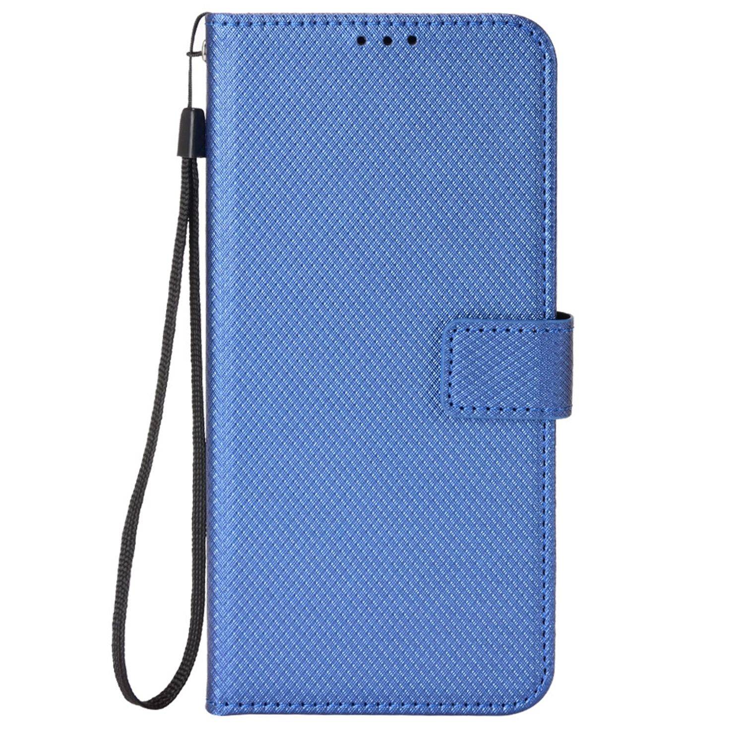 Hülle kompatibel mit Samsung Galaxy A12 Kunstleder Handyhülle - Handy Case Blau
