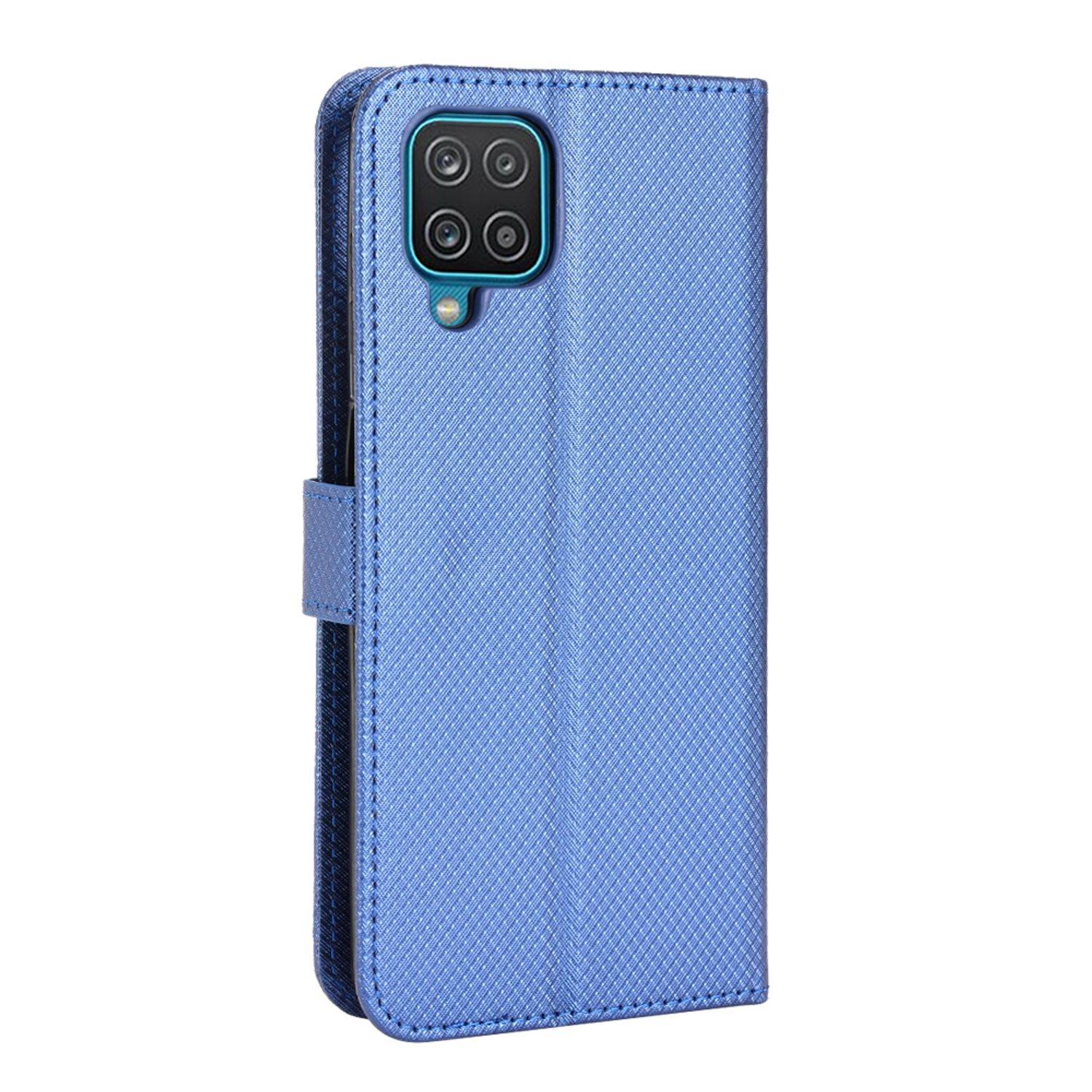 Hülle kompatibel mit Samsung Galaxy A12 Kunstleder Handyhülle - Handy Case Blau