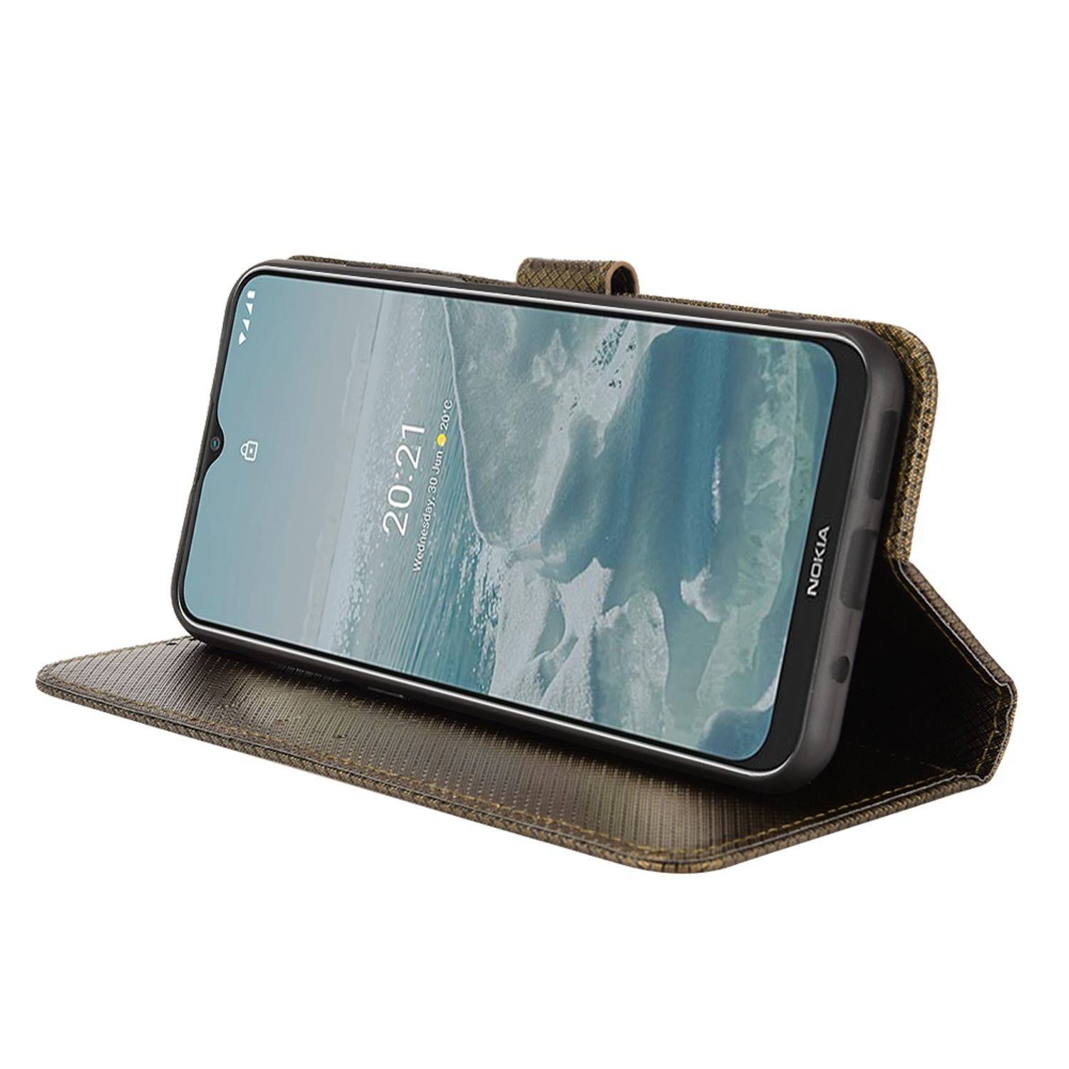 Hülle kompatibel mit Nokia G10 / G20 Kunstleder Handyhülle - Handy Case Braun