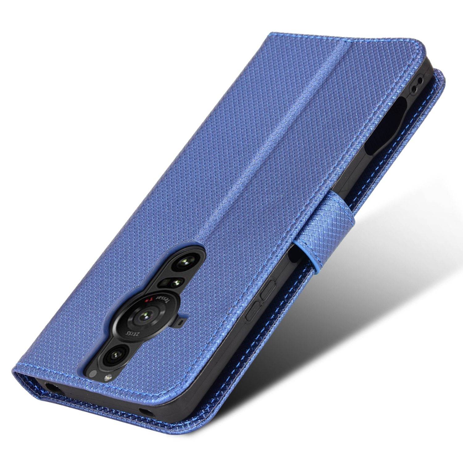 Hülle kompatibel mit Sony Xperia PRO-I Kunstleder Handyhülle - Handy Case Blau