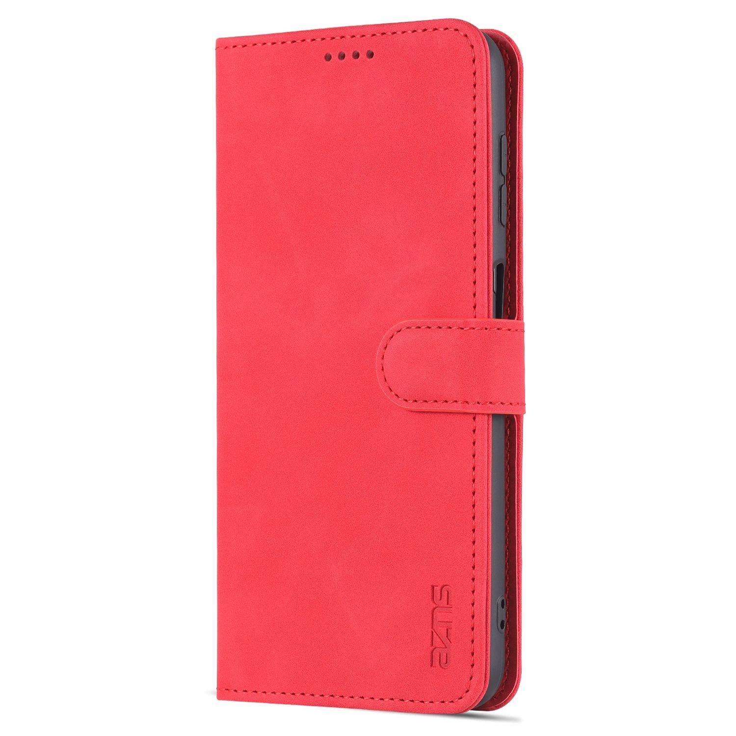 Hülle kompatibel mit Samsung Galaxy A13 4G Kunstleder Handyhülle - Handy Case Rot