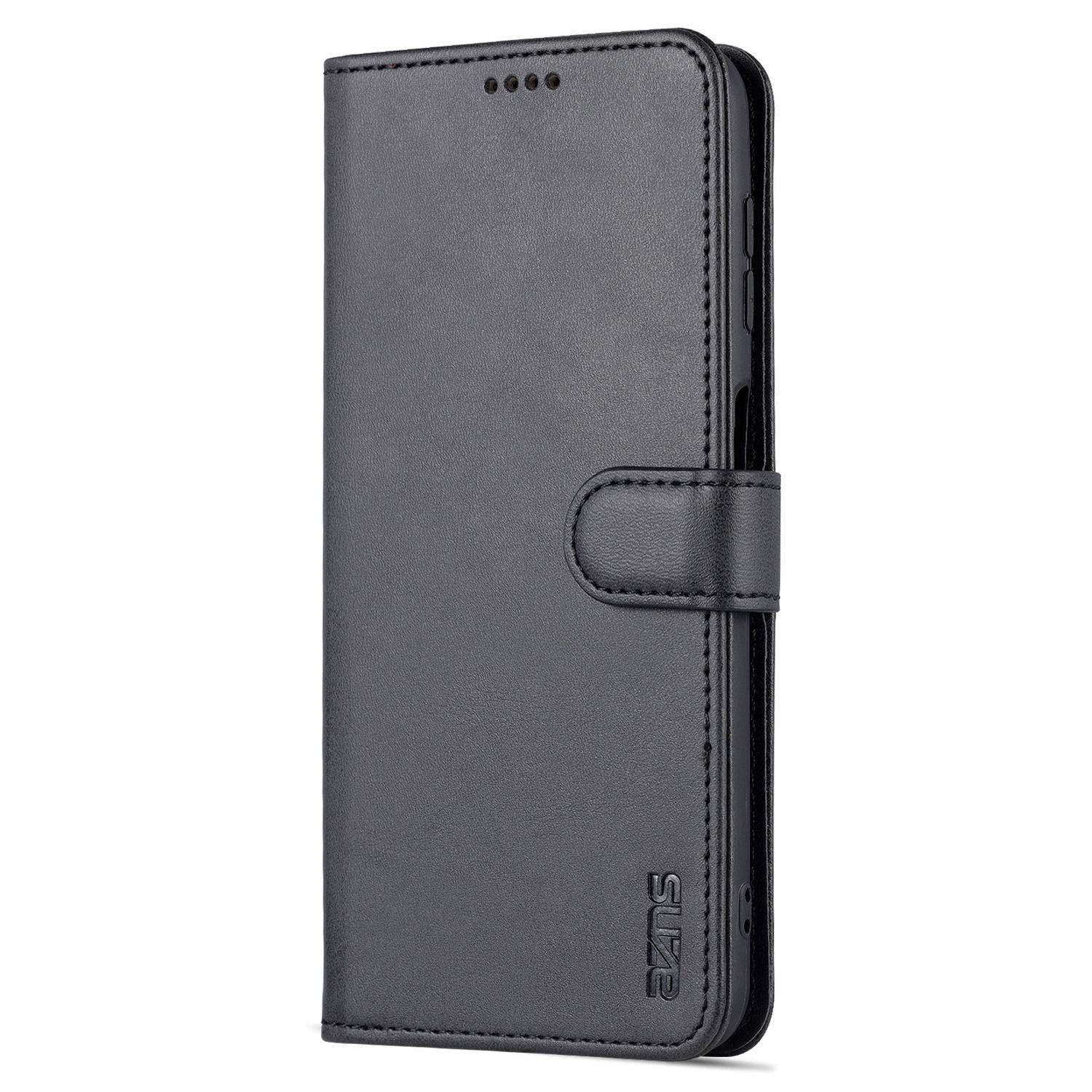 Hülle kompatibel mit Samsung Galaxy A13 4G Kunstleder Handyhülle - Handy Case Schwarz