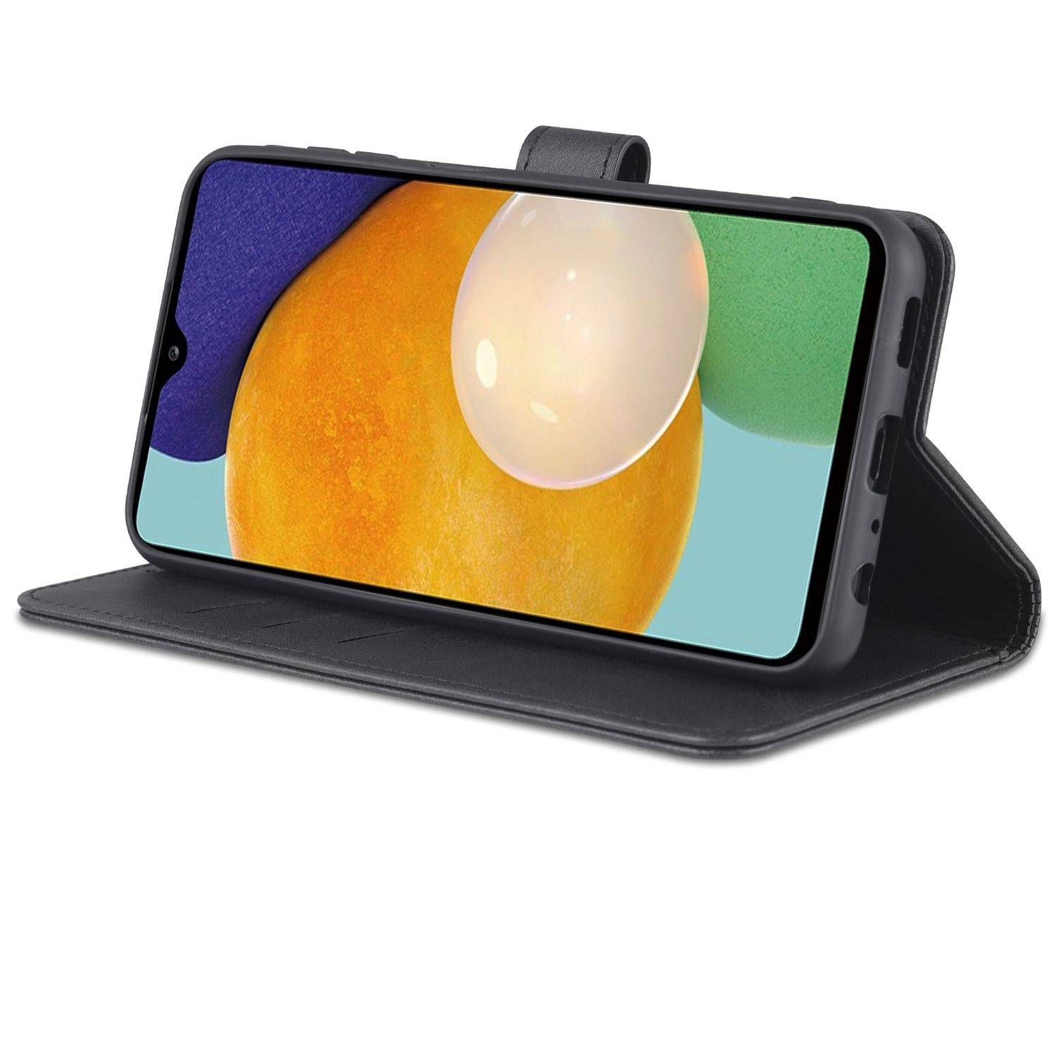 Hülle kompatibel mit Samsung Galaxy A13 4G Kunstleder Handyhülle - Handy Case Schwarz