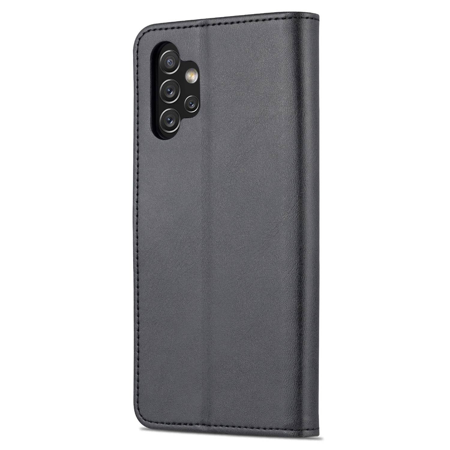 Hülle kompatibel mit Samsung Galaxy A13 4G Kunstleder Handyhülle - Handy Case Schwarz