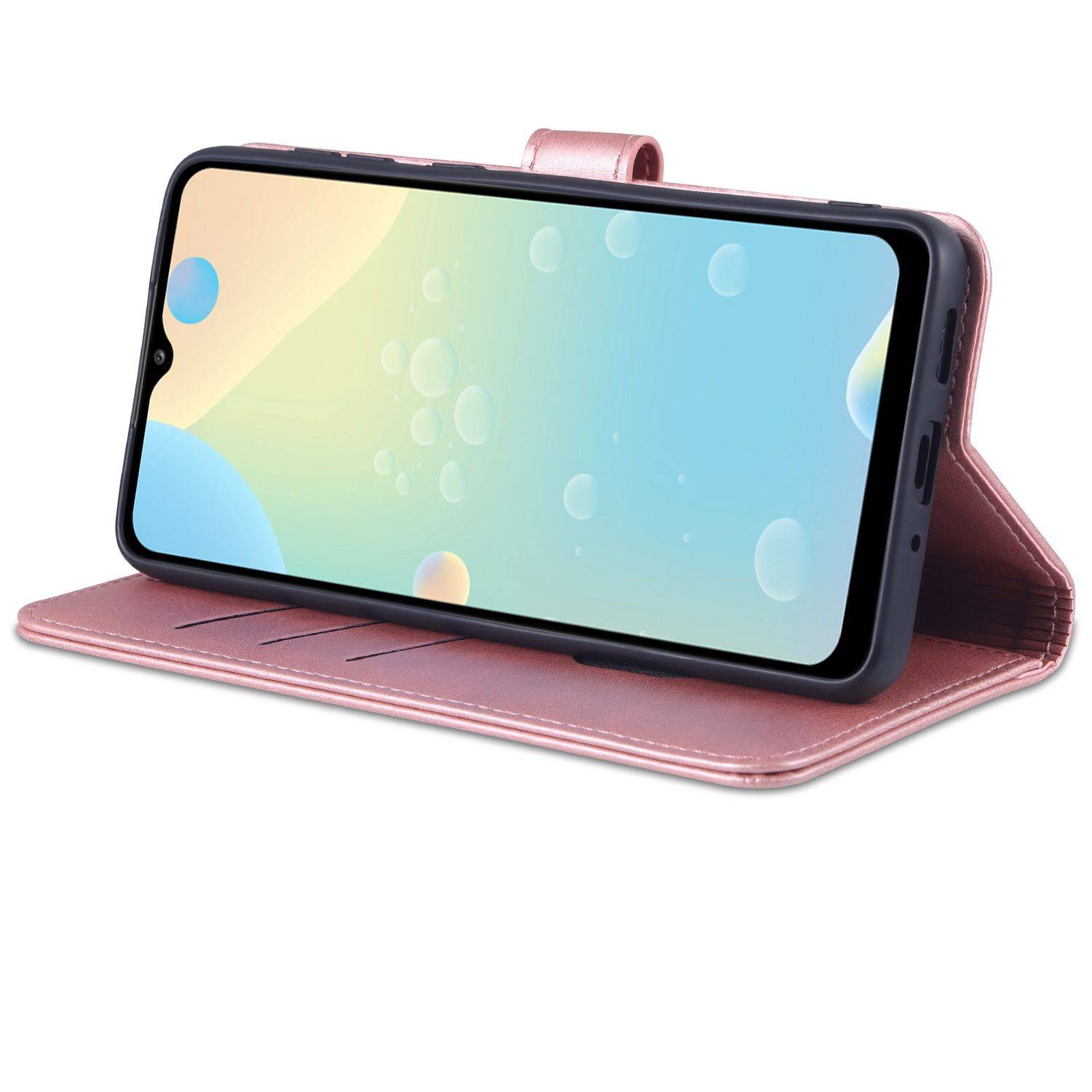 Hülle kompatibel mit Samsung Galaxy A33 5G Kunstleder Handyhülle - Handy Case Rosengold