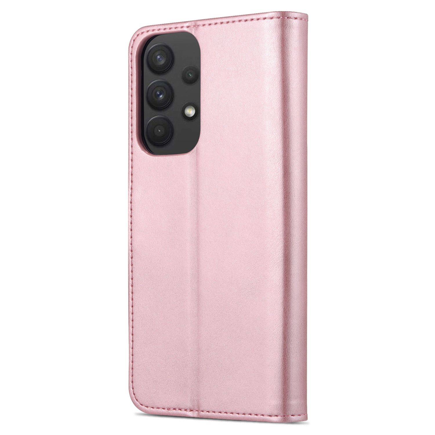 Hülle kompatibel mit Samsung Galaxy A33 5G Kunstleder Handyhülle - Handy Case Rosengold