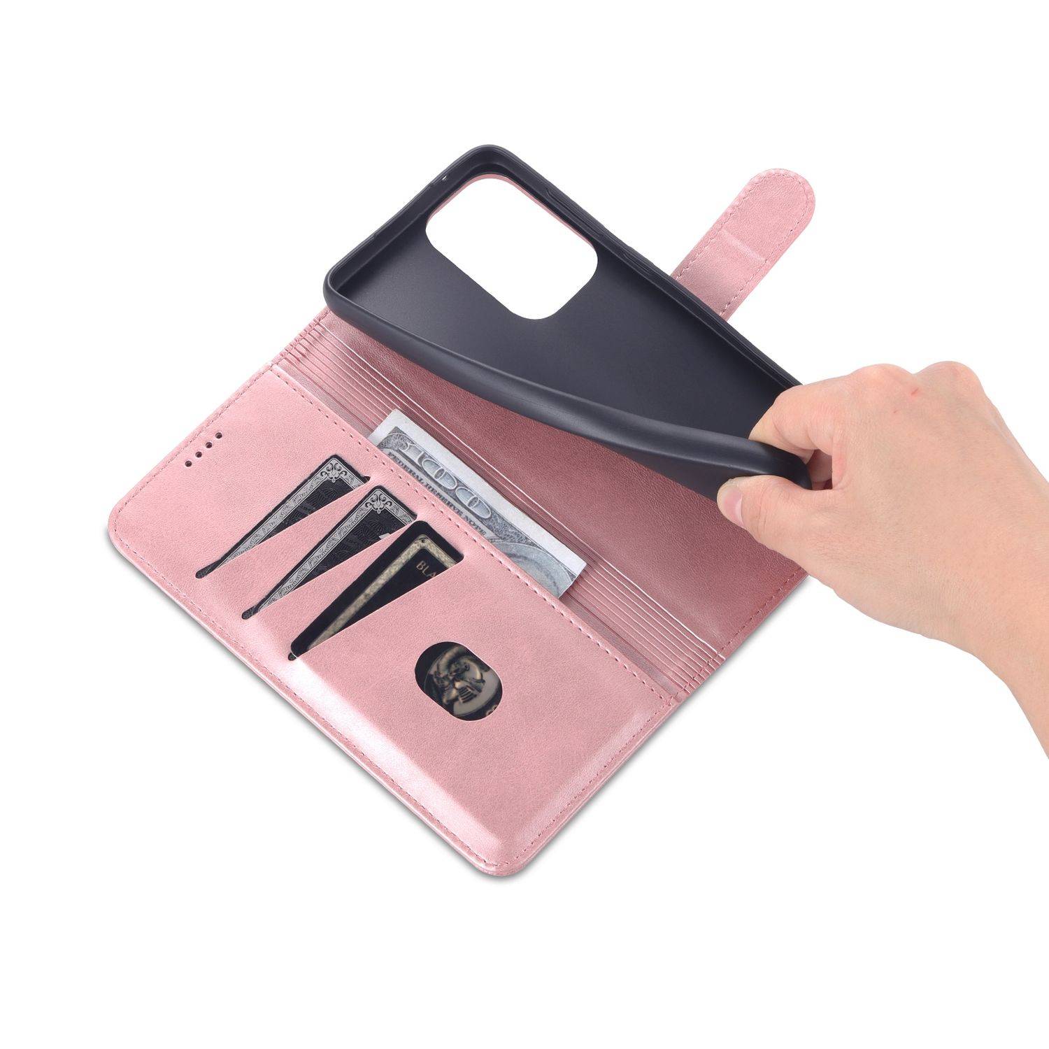 Hülle kompatibel mit Samsung Galaxy A33 5G Kunstleder Handyhülle - Handy Case Rosengold