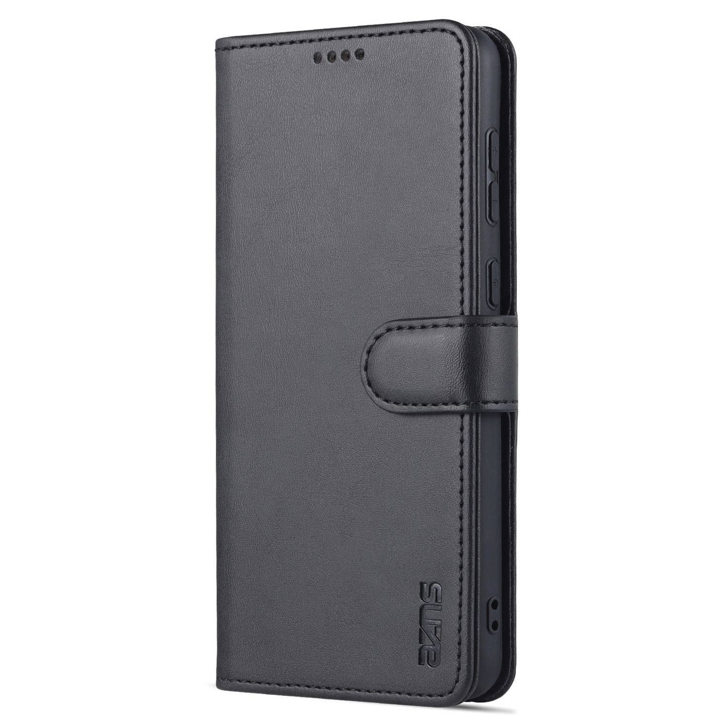 Hülle kompatibel mit Samsung Galaxy A33 5G Kunstleder Handyhülle - Handy Case Schwarz