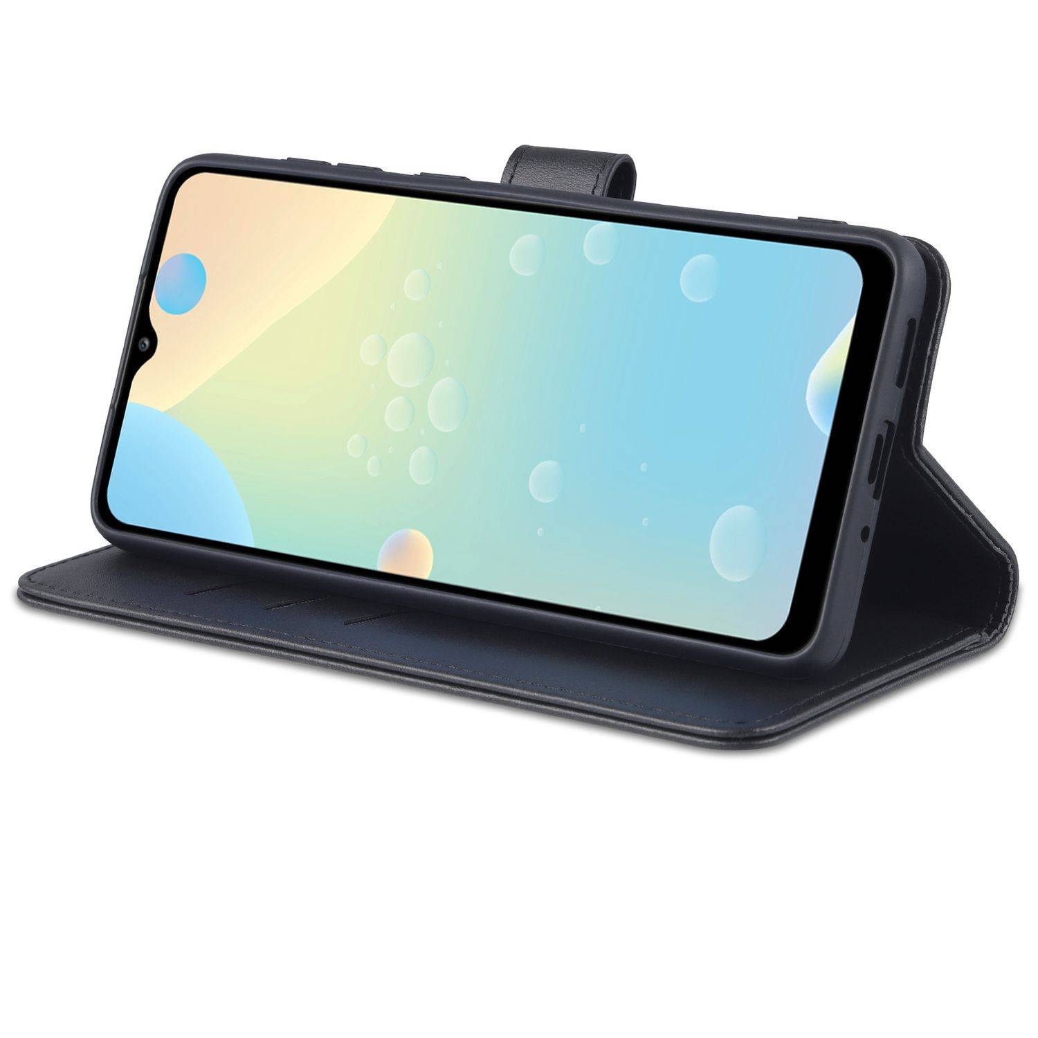 Hülle kompatibel mit Samsung Galaxy A33 5G Kunstleder Handyhülle - Handy Case Schwarz
