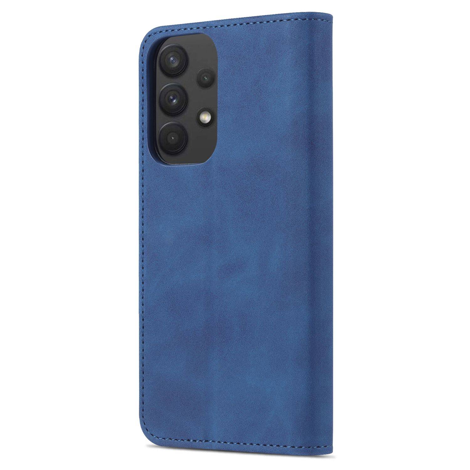 Hülle kompatibel mit Samsung Galaxy A33 5G Kunstleder Handyhülle - Handy Case Blau