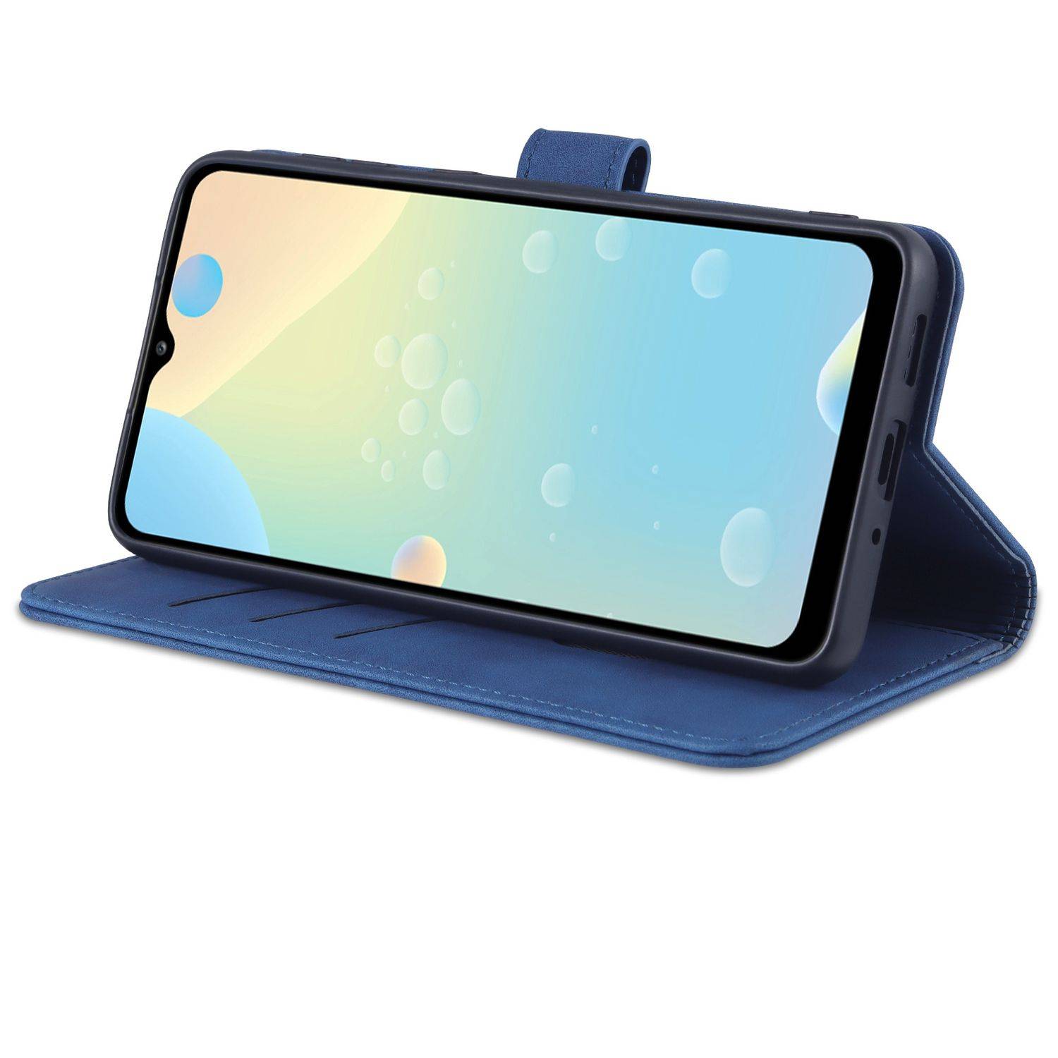 Hülle kompatibel mit Samsung Galaxy A33 5G Kunstleder Handyhülle - Handy Case Blau