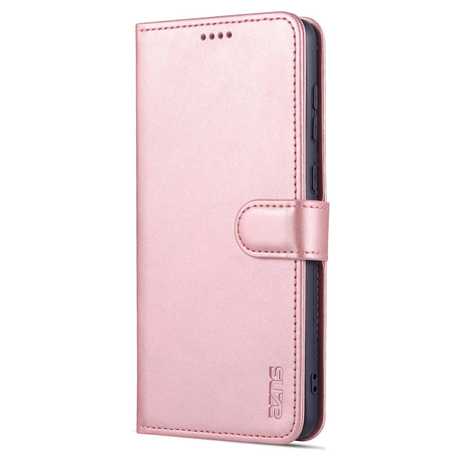 Hülle kompatibel mit Samsung Galaxy A73 5G Kunstleder Handyhülle - Handy Case Rosengold