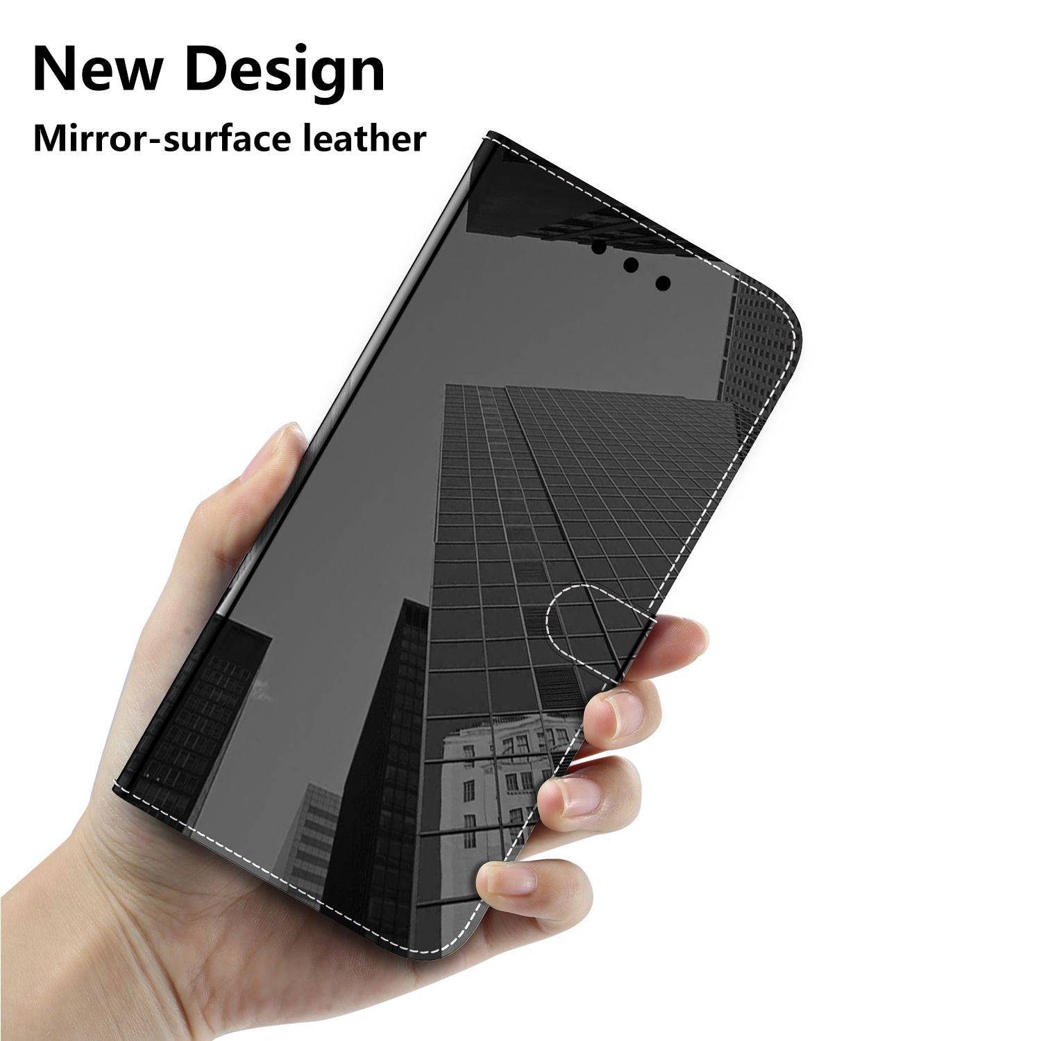 Hülle kompatibel mit Motorola Moto G22 Kunstleder Handyhülle - Handy Case Schwarz